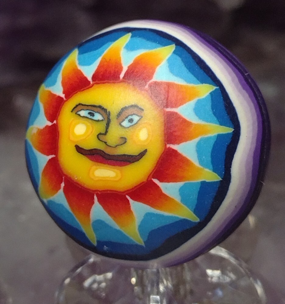 .99″ GROOVY SUN 🌞 ART MARBLES MINT