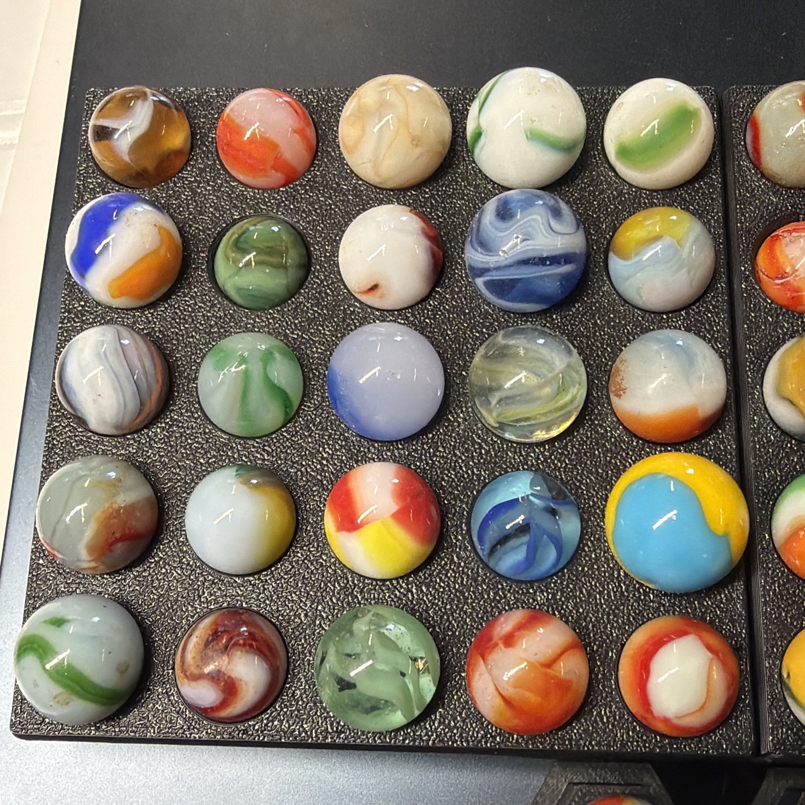 Vintage Glass Marbles Vitro Akro Patch, King Tri, Agate, Christensen 70 Pc Lot