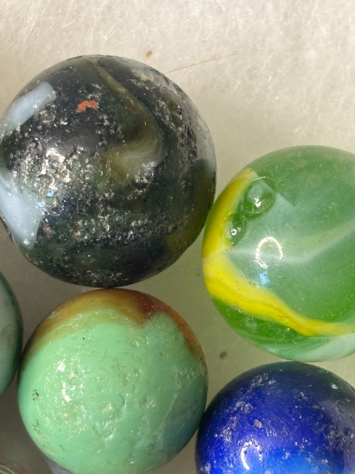 Vintage Marbles Low Grade Lot of 54 Akro Peltier? w/Shooters Some Rare