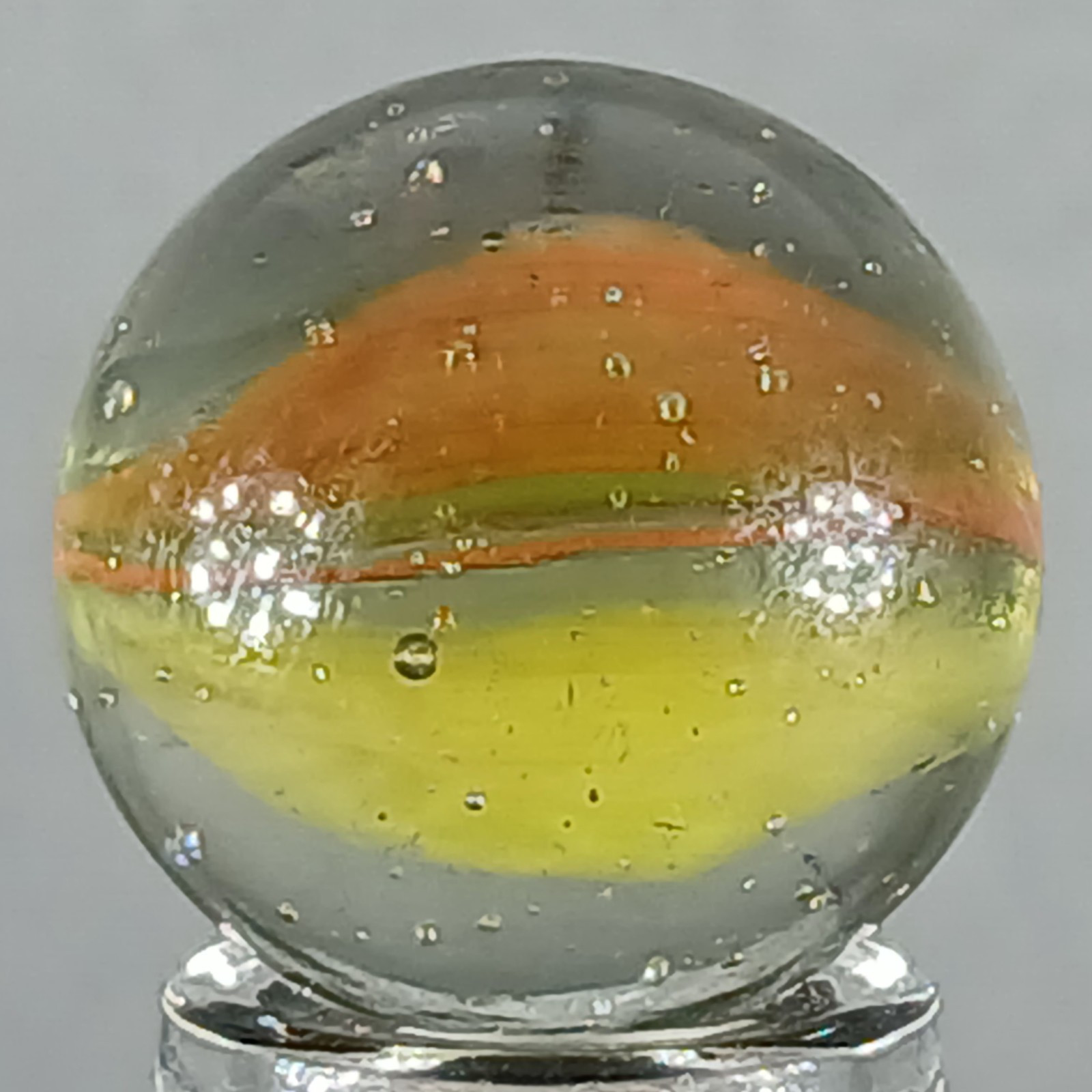 Vintage Tri-Color Hybrid Cat’s Eye Marble .62 Inches Near-Mint Condition