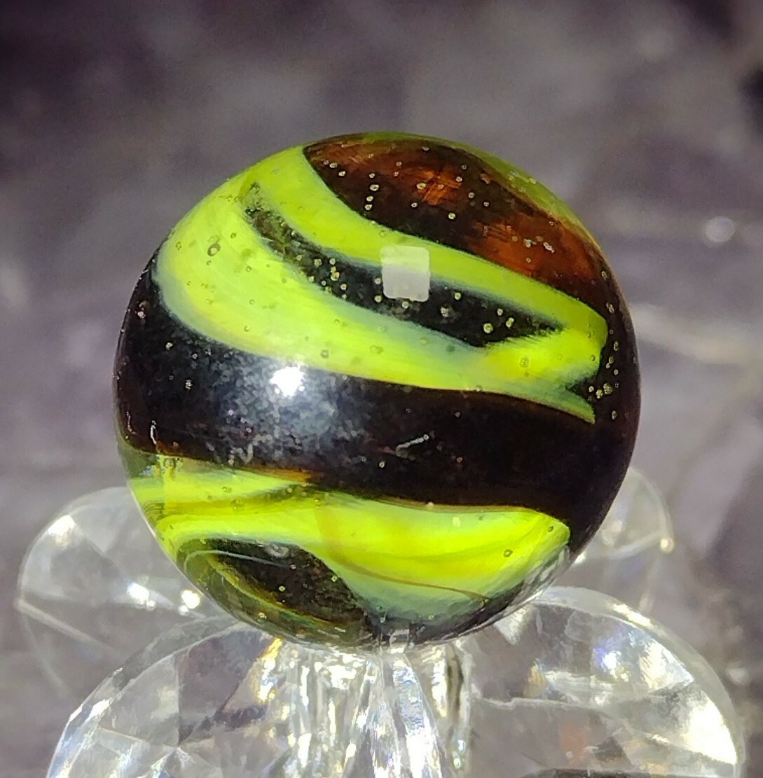 .64″ ODD LOOKING DEEP DIVE MARBLES- NM RARE UNIQUE OLD TOYS