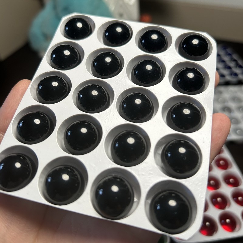 1mm-100mm Pure Black Crystal Glass Ball Beads Marble Craft Ornament Doll Eyeball