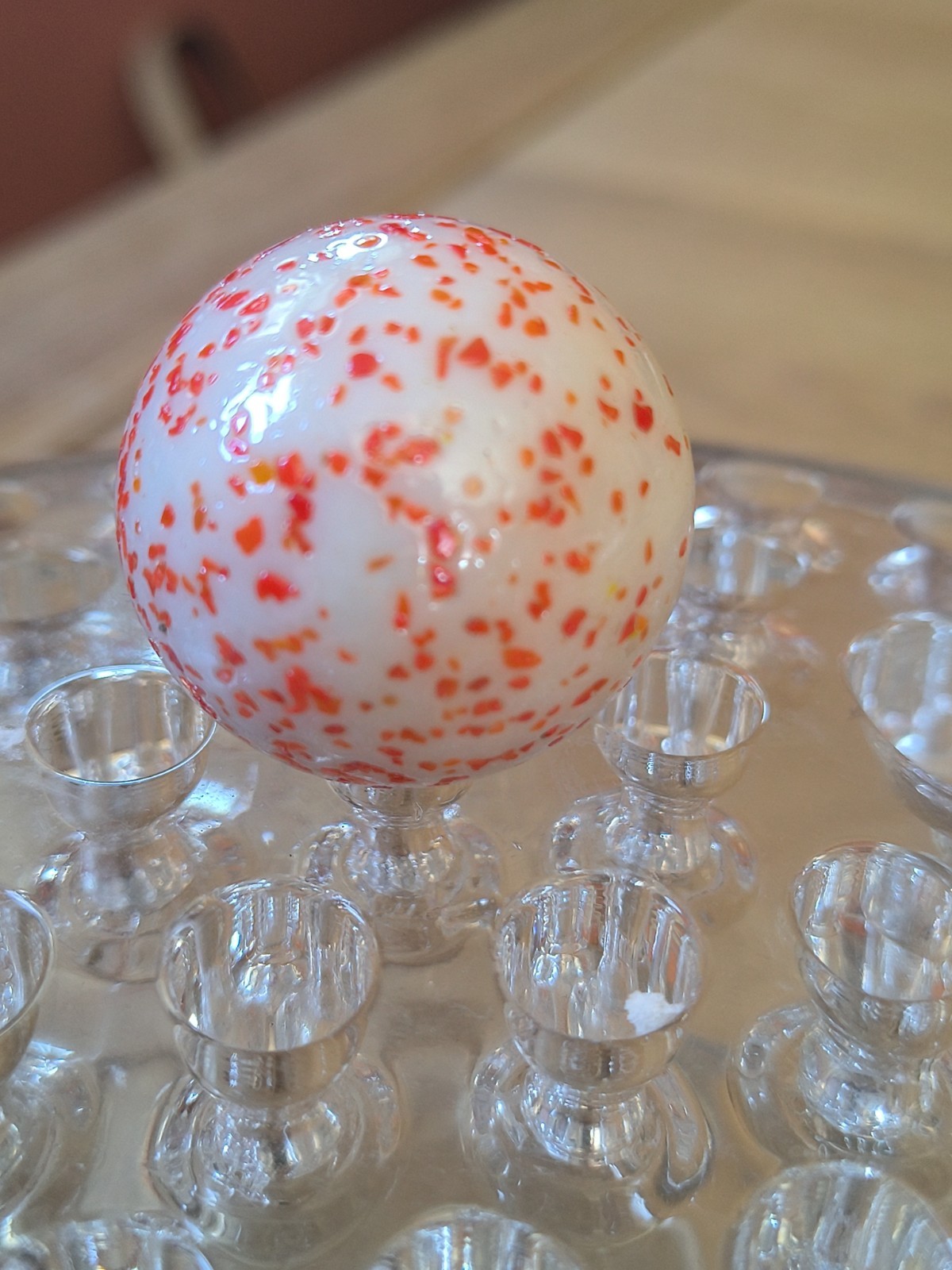 Lot of 3 Vacor de Mexico Jumbo Boulders 1.25” Frit Glass Marbles Confetti…