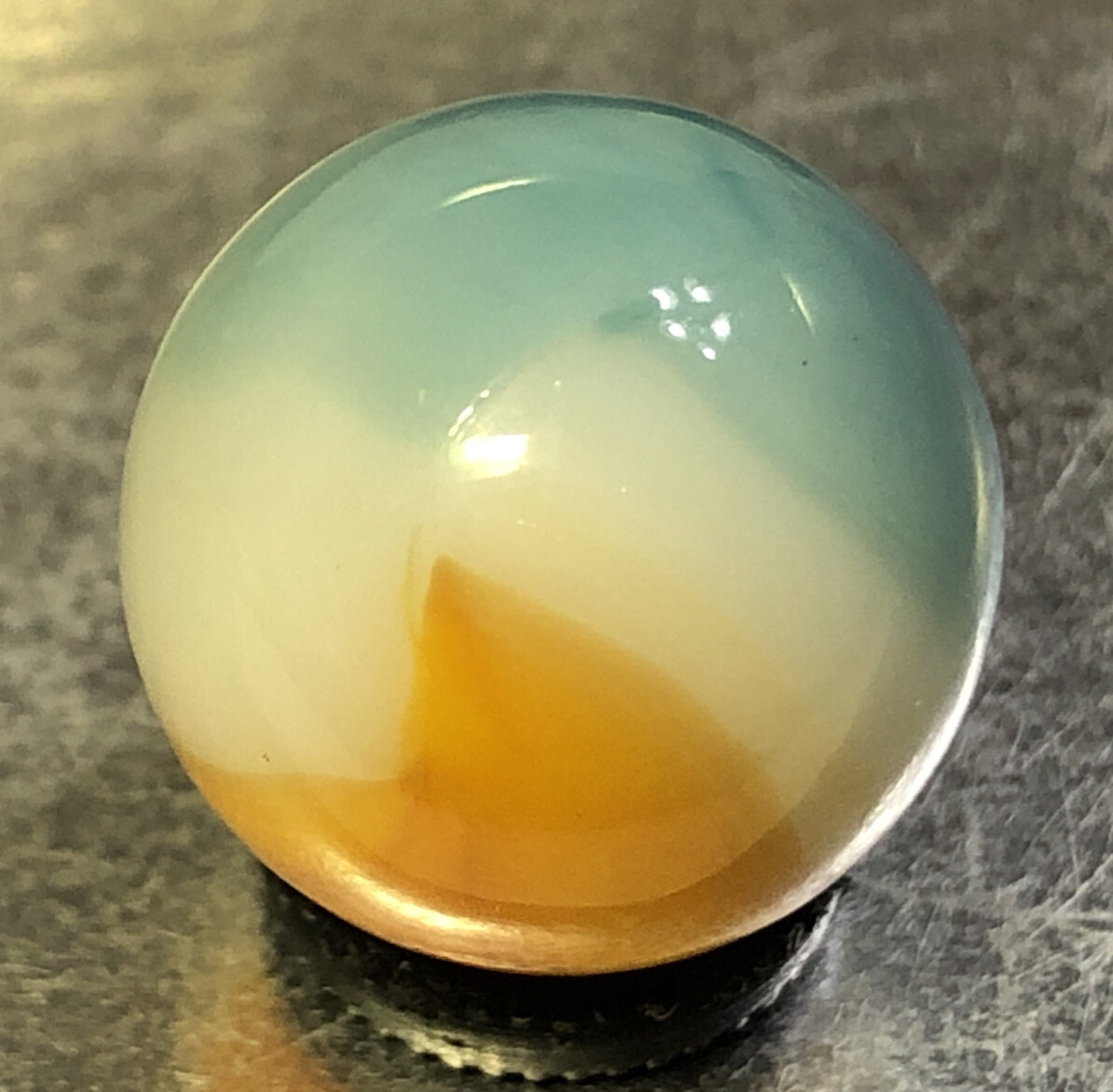 VITRO ALL RED Patch ROBIN BLUE Rainbo Opaque VINTAGE Marbles .61″ 19/32” Look!