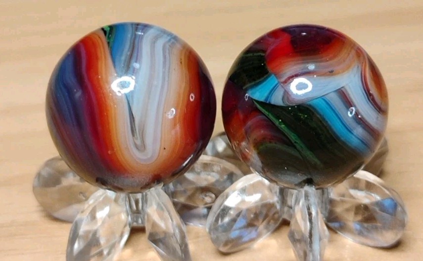 .72″-.70″ D.A.S. MARBLES LOT 🔥FABB COASTAL🔥 GLASS SWIRL TOYS-GREEN AV. NM+