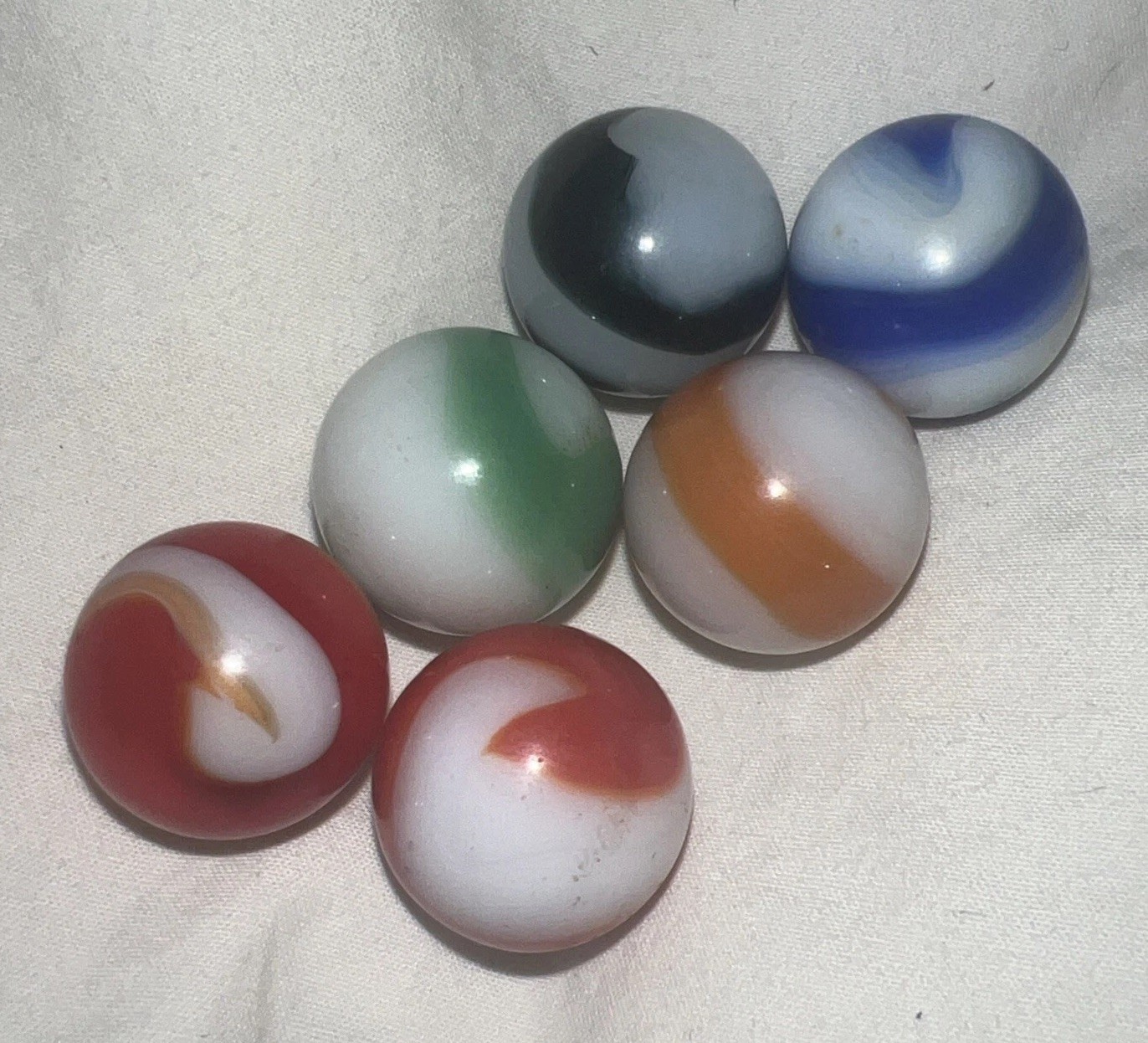 6 Akro Agate Corkscrew’s.