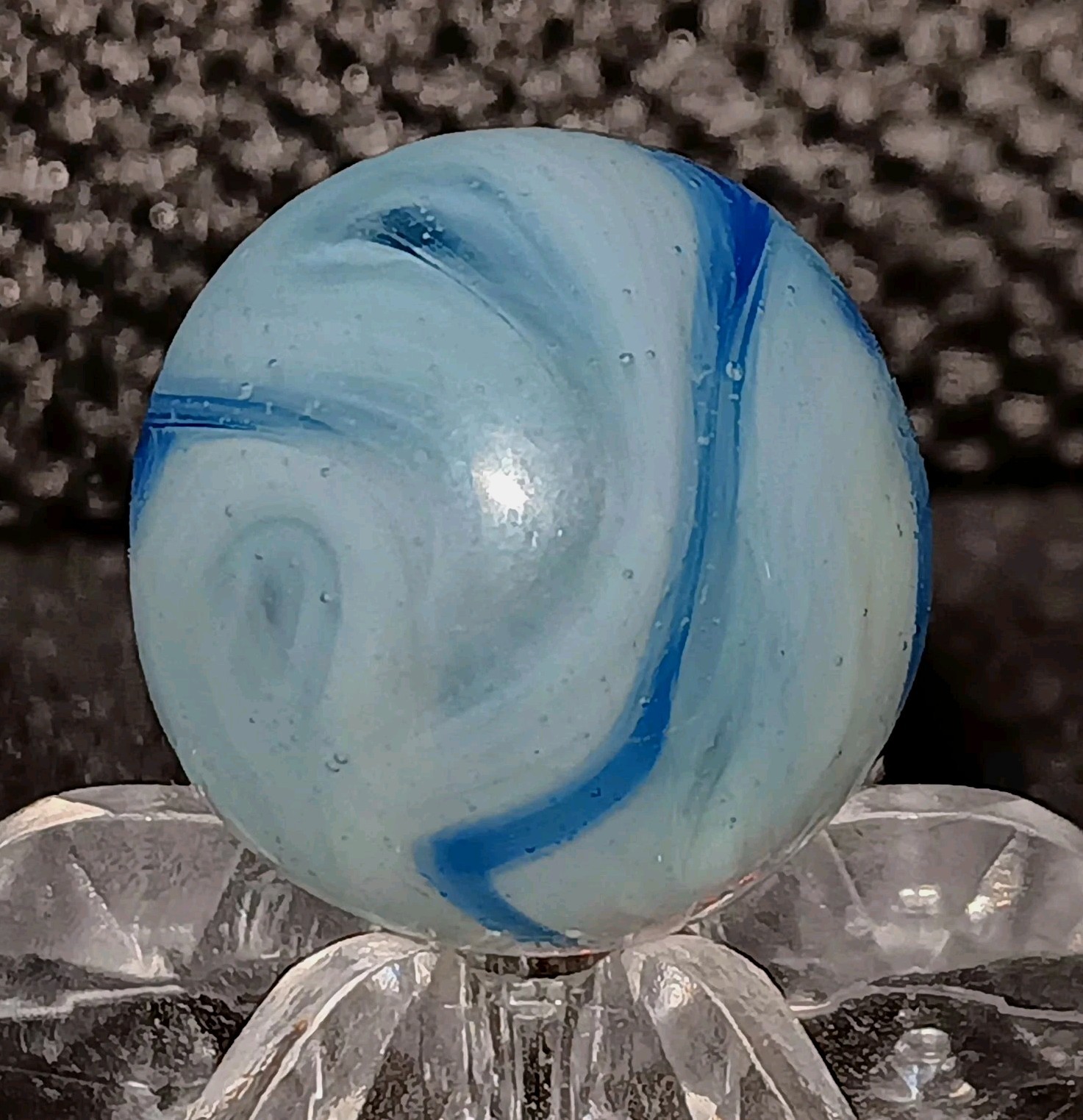 Alley Agate Swirl Marble. .59″ Mint. Pennsboro (1932-1937)