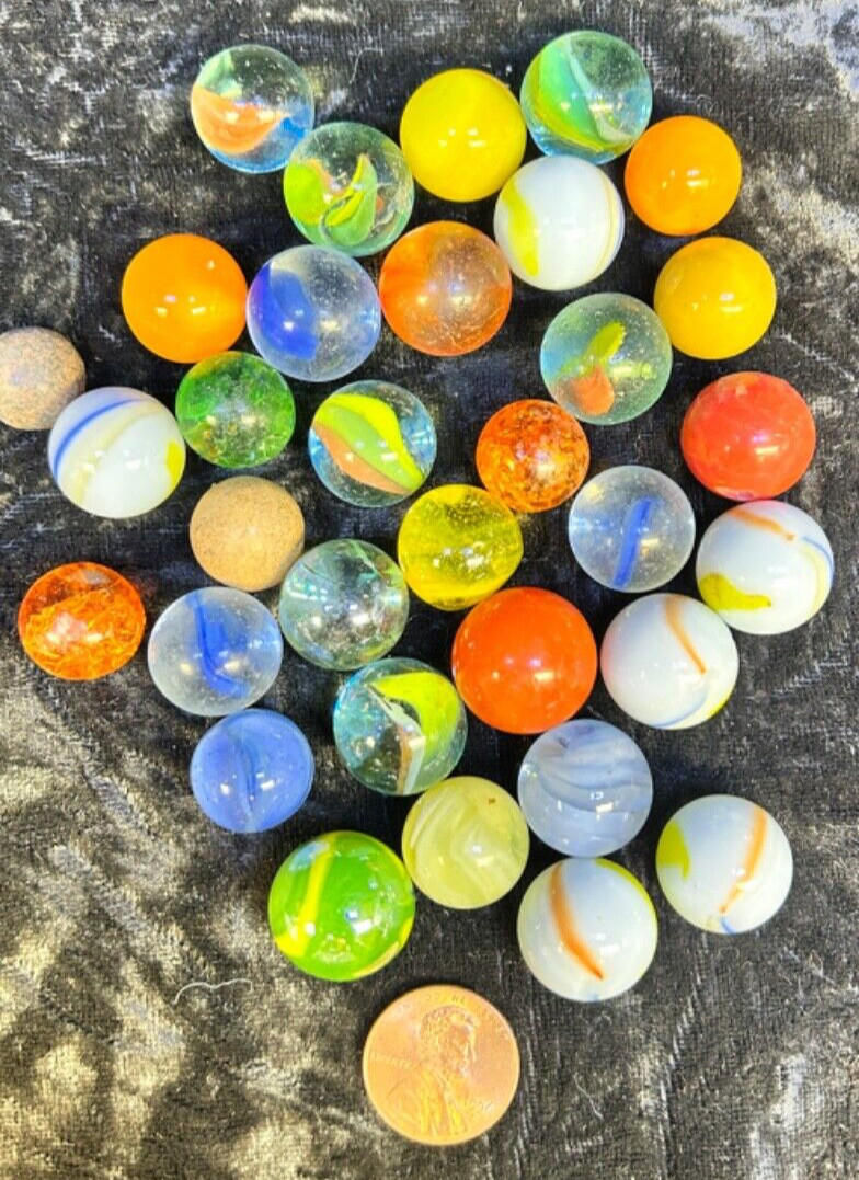 Vintage Glass Marbles Big Lot, Small-Medium You Get All Three Jars