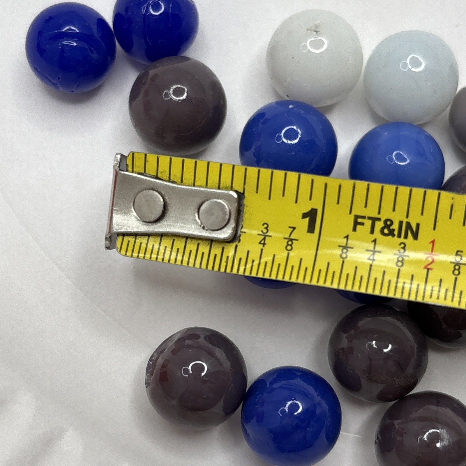 Vintage Bright Color Glass Marbles Lot of 25 Peewee Size I