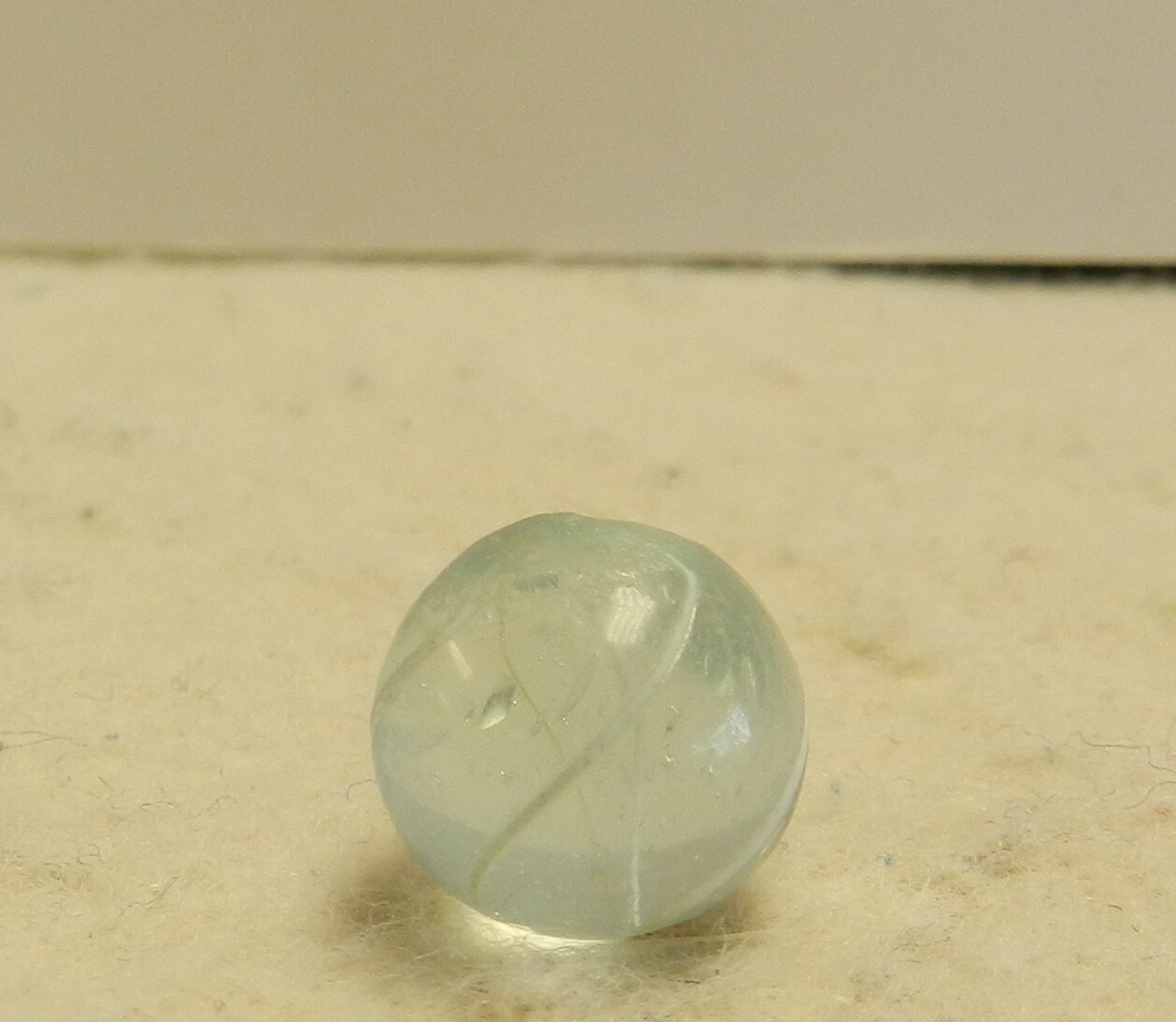 #13595m Tiny Peewee .46 Inches Vintage German Handmade Marble Near Mint
