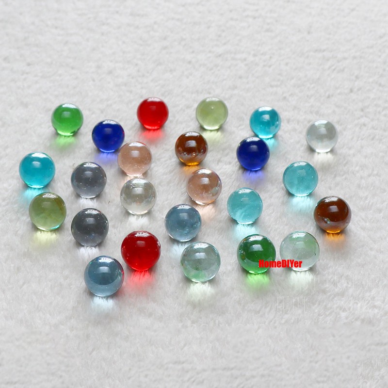 16mm Colourful Glass Marbles Solid Balls Traditional Kids’ Toys Games Decorative