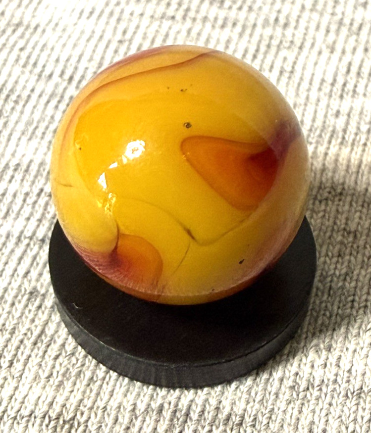 Vintage Marble – Orange-Red-Yellow Flame Dragon Swirl (?) 0.60