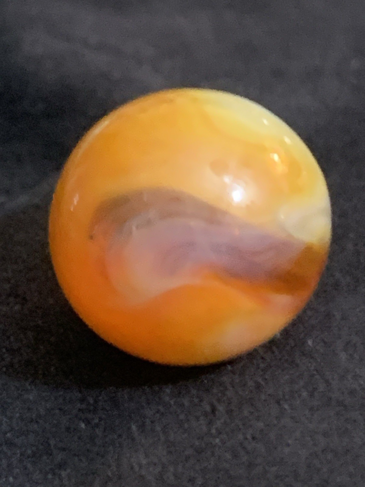 Vintage Translucent Base Red Orange Yellow White Beautiful! Sun-Rise?