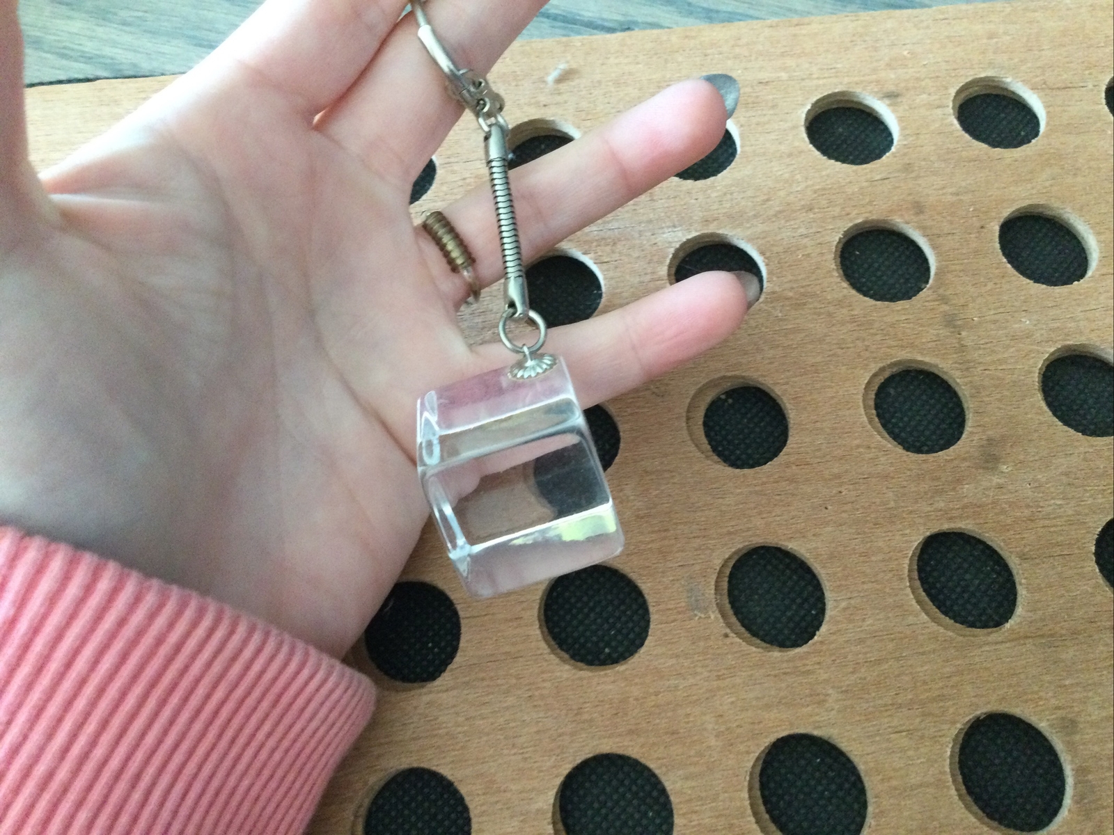 Vintage | Ice Cube Marble Keychain | Square Shaped