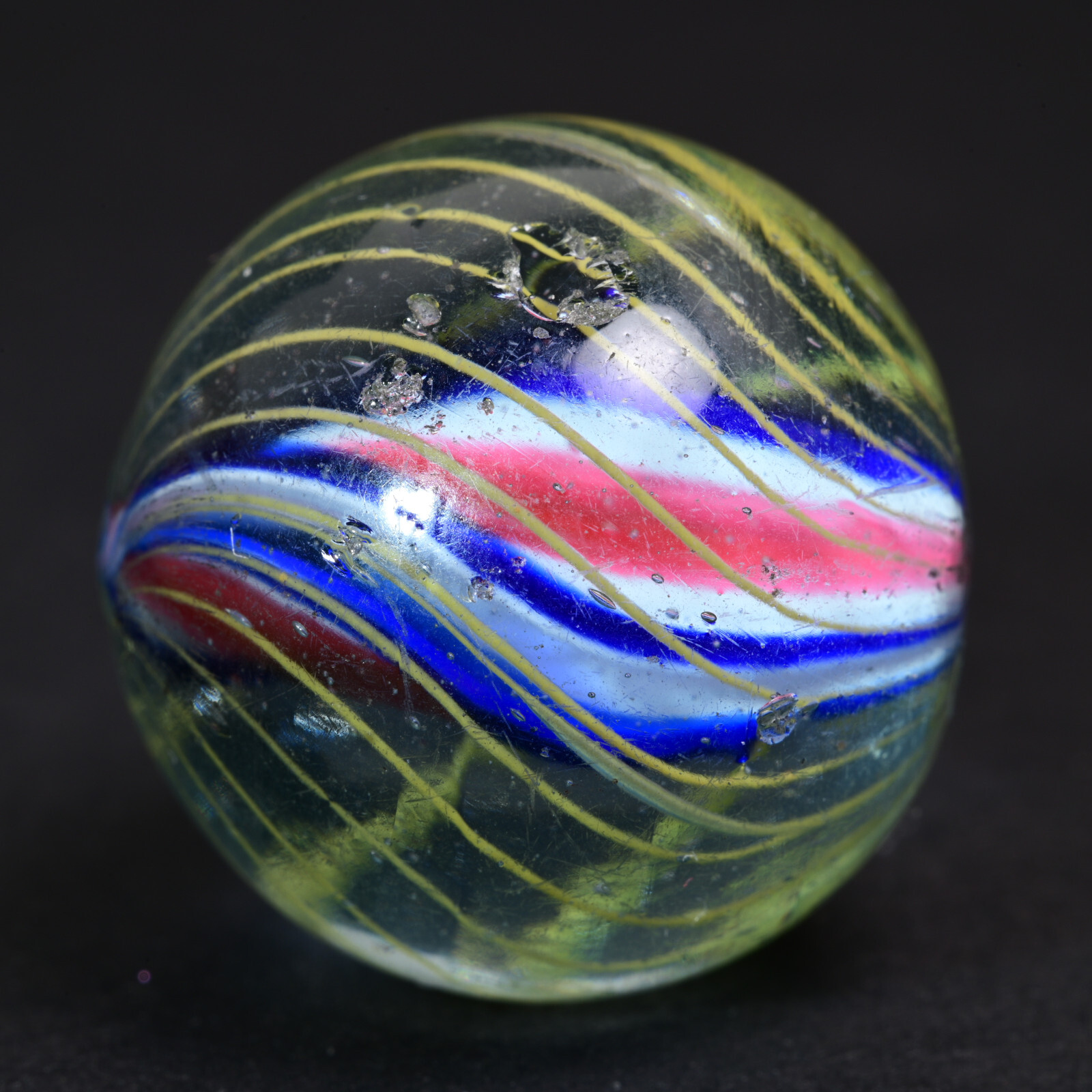 Double Ribbon Core German Handmade Antique Marble Bold Precise Cage 22mm 27/32”