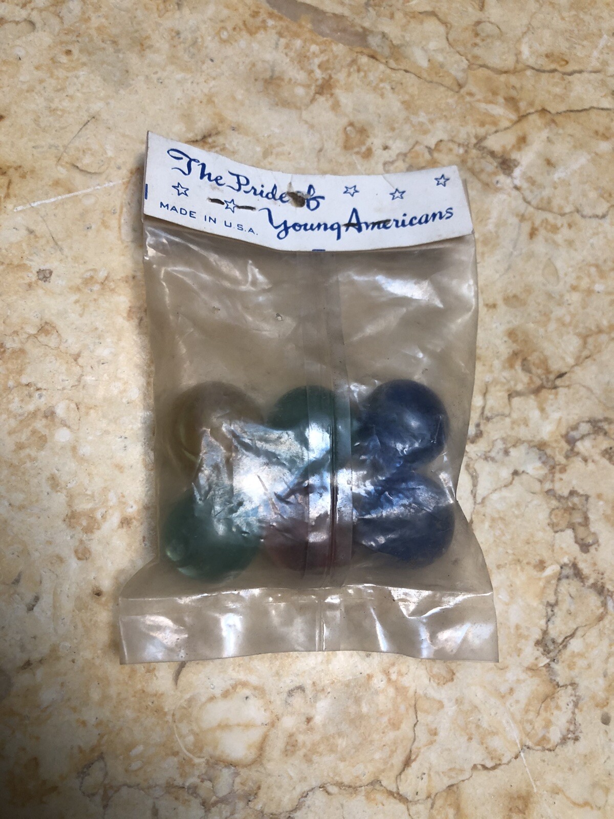 Vtg Marbles – Vitro Cat Eyes – 5 Star Brand – 10¢ – The Pride of Young America