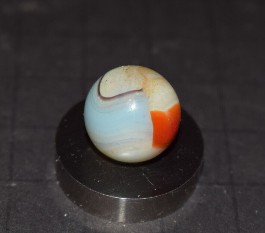 💥 Vintage Vitro Trilite Horsehair 🐴Toy Marble Size .625″=5/8″=16mm MINT