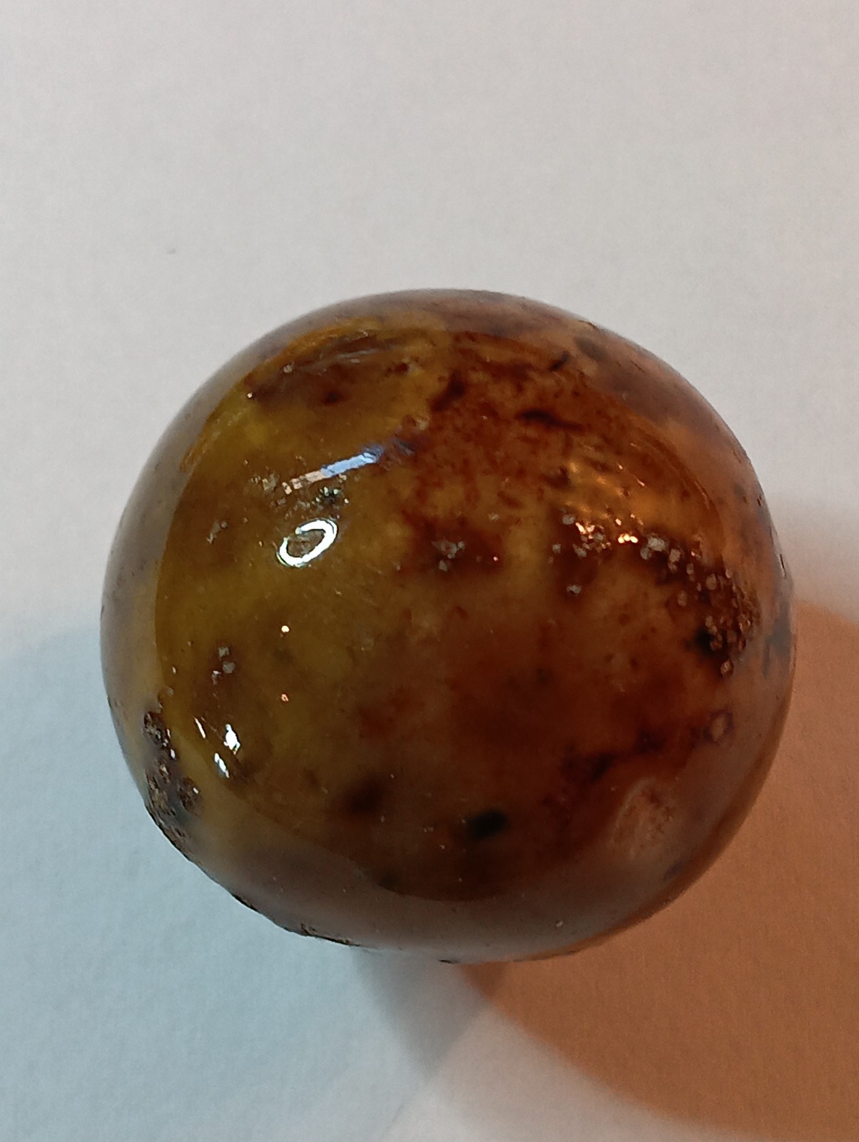 Clay Marble Vintage Bennington. 1.15 Inch. Really Nice Shape, Good Looking