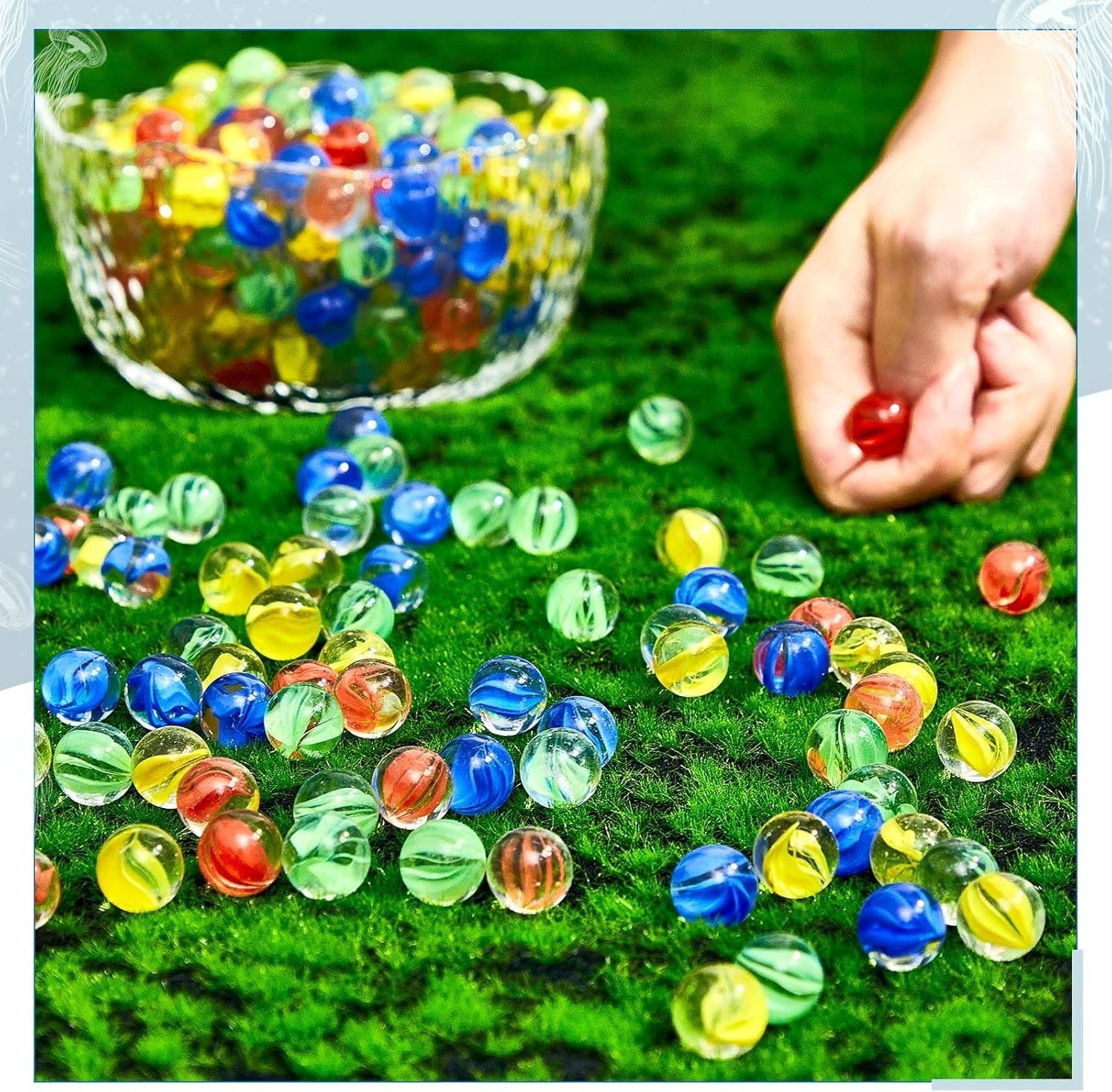 Bulk 2400 Pcs Durable Glass Marbles – Perfect for Games & Creative Projects
