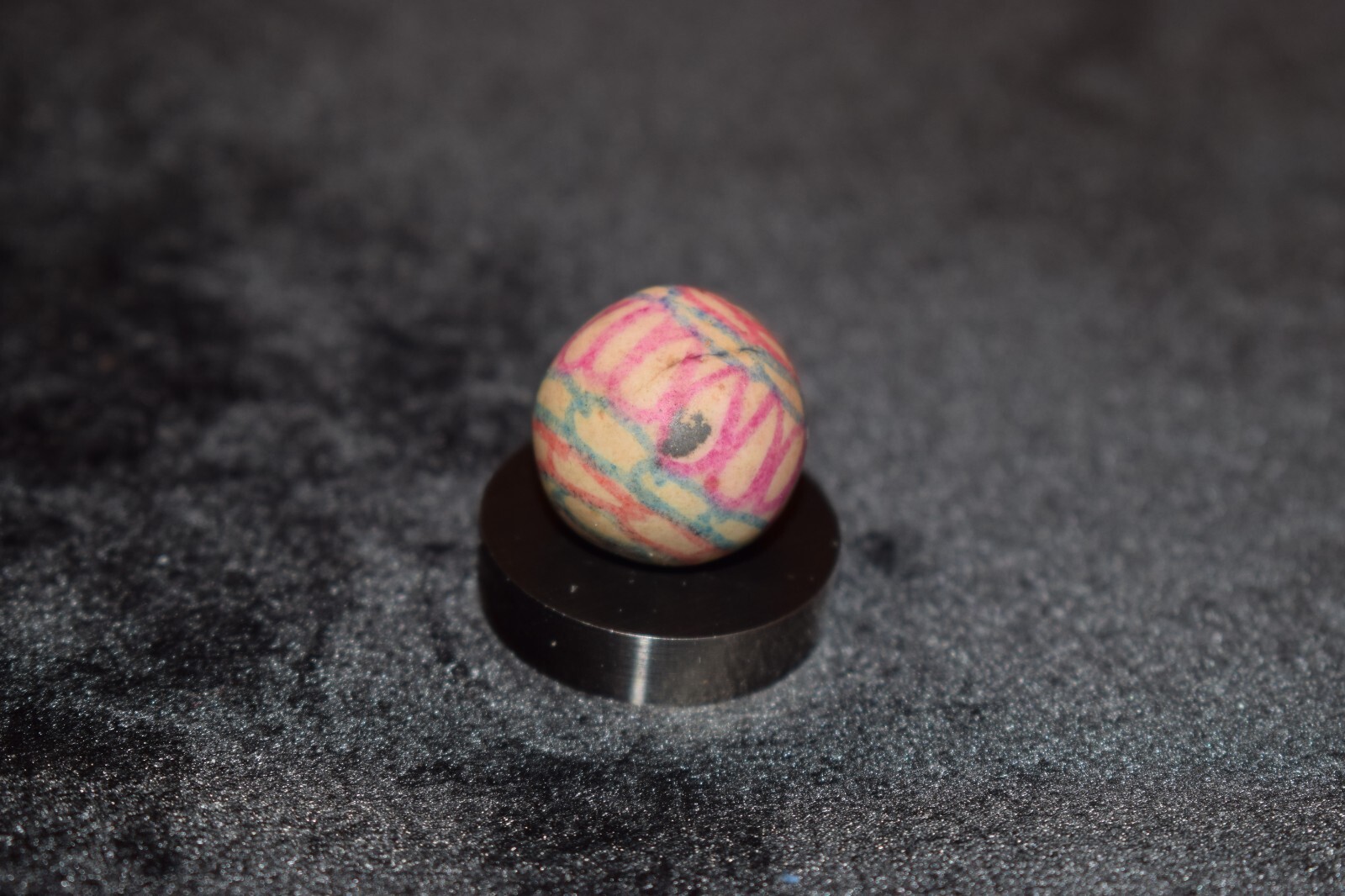 🐦➖⏩ Antique Hand Painted, Fired Clay Web Style Art Marble Size .750″=3/4″