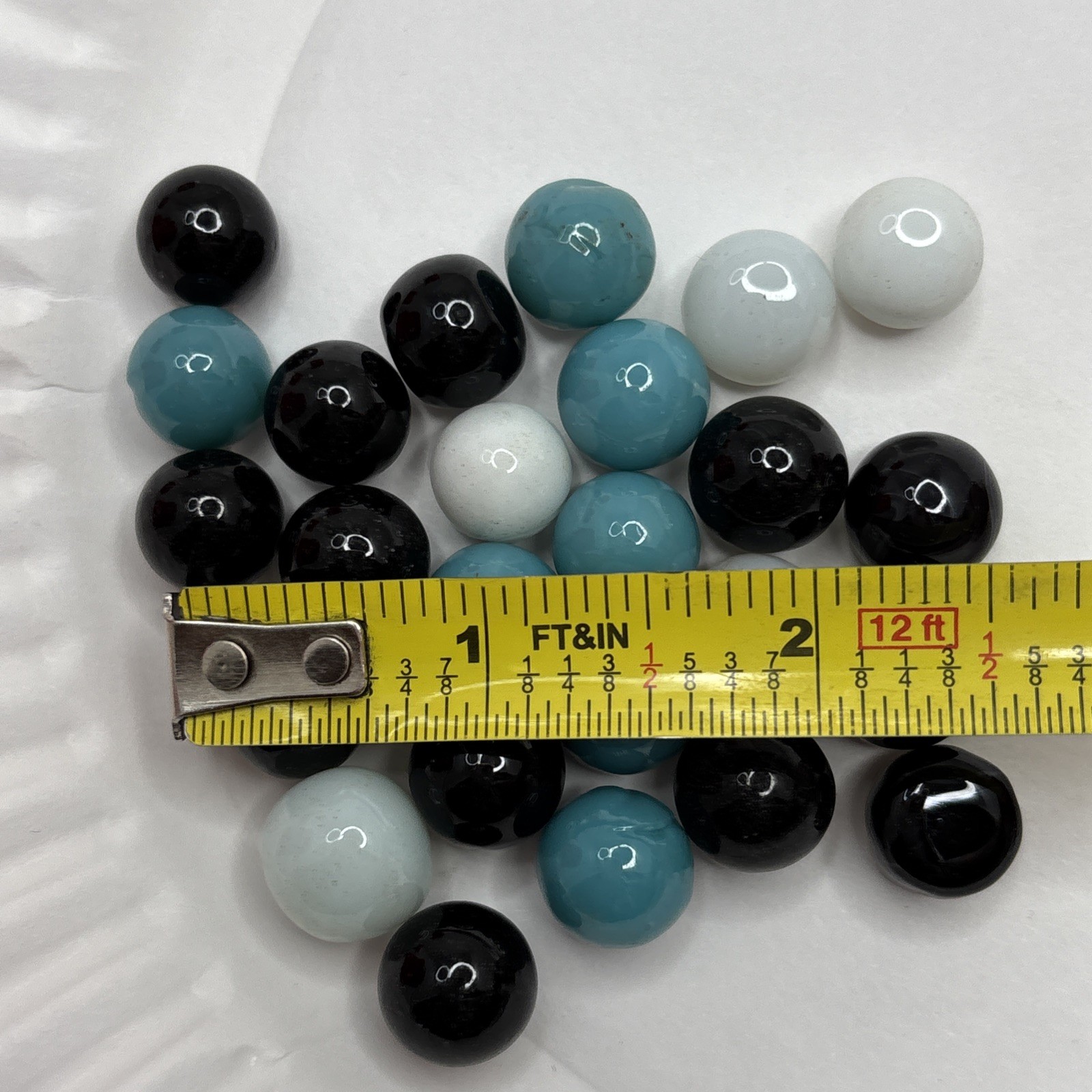 Vintage Bright Color Glass Marbles Lot of 25 Peewee Size H