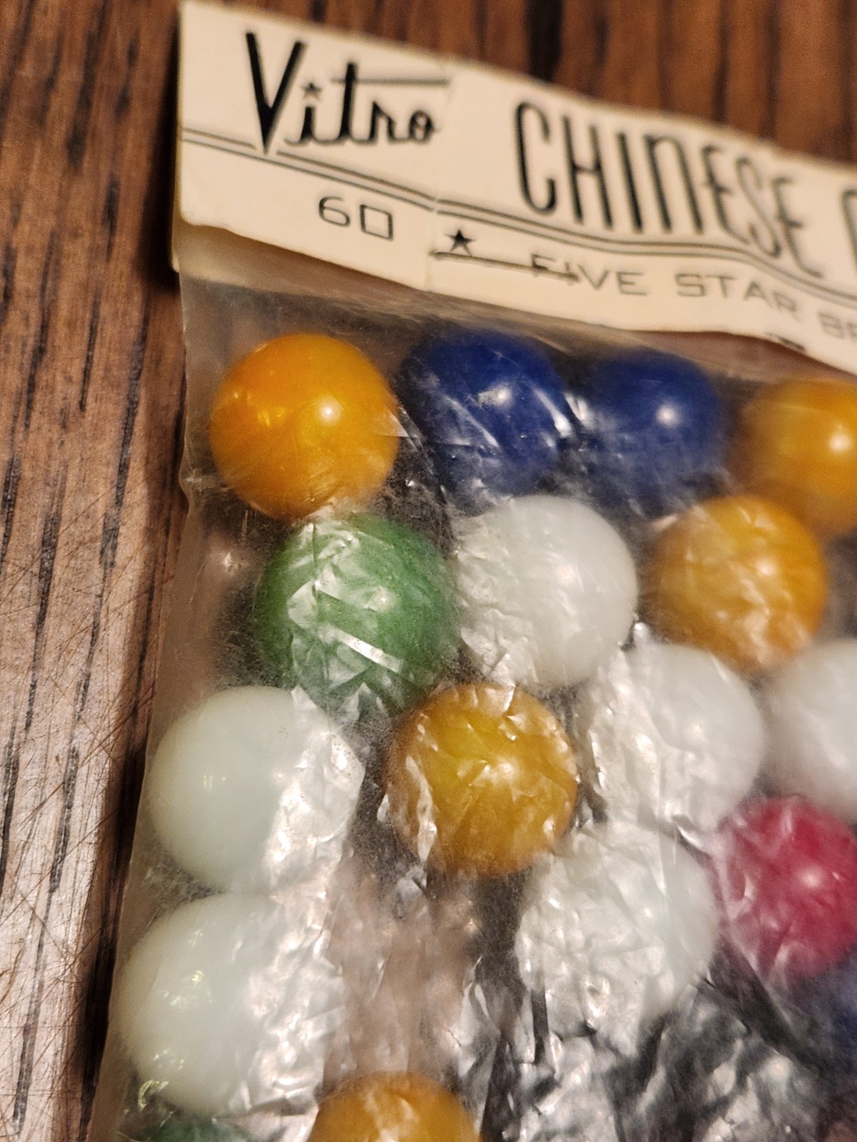 Vitro Five Star Brand Original Bag Chinese Checkers .15c Pride Of American MADE