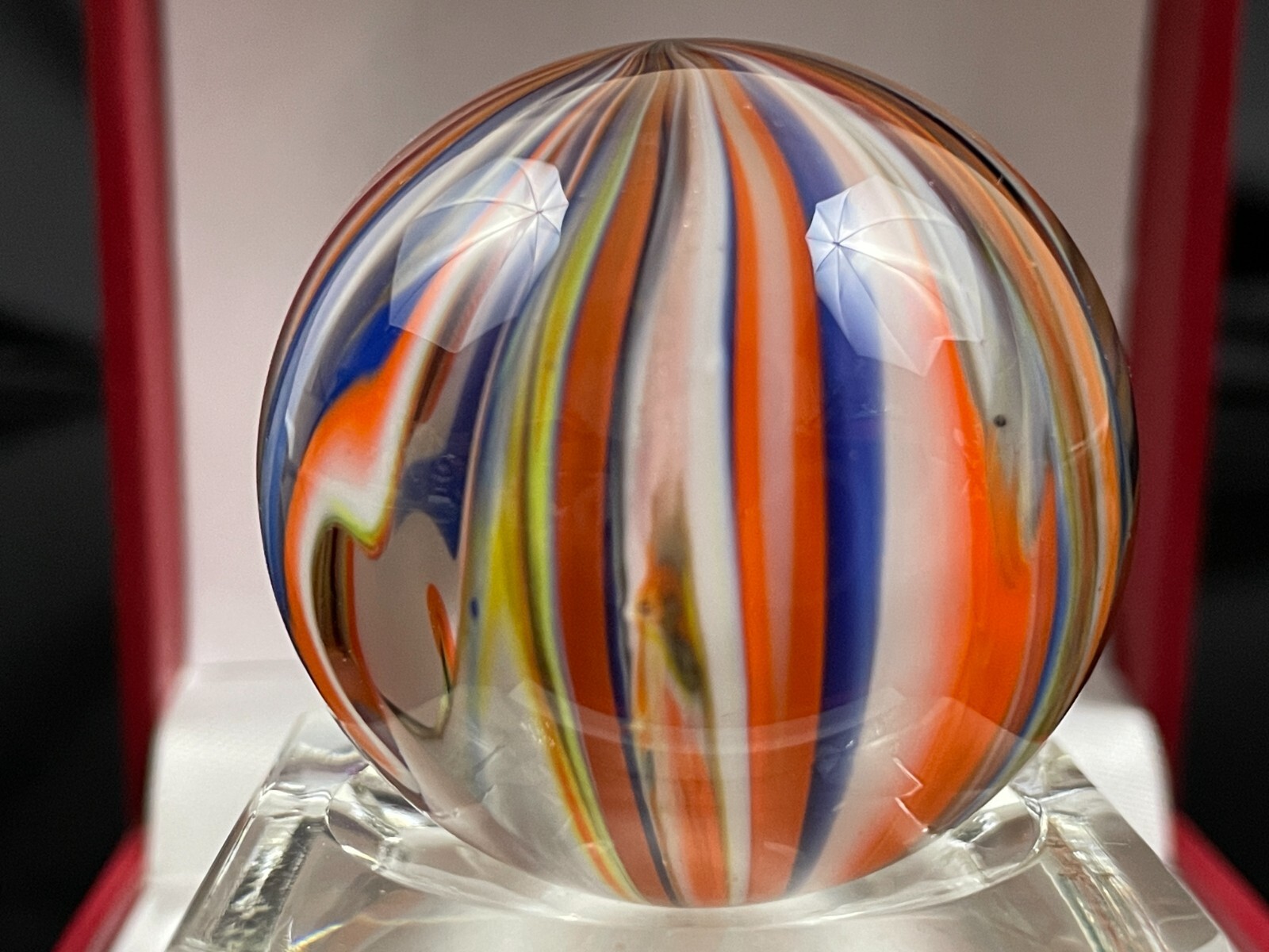 Rick Davis Glass Art Marble 1.48″ Signed
