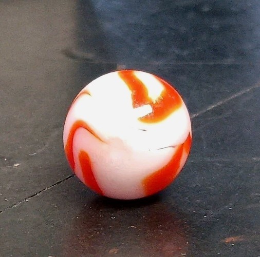 Vintage Marbles Peltier Alley Ravenswood Christensen Flame Swirl .63″ Marble