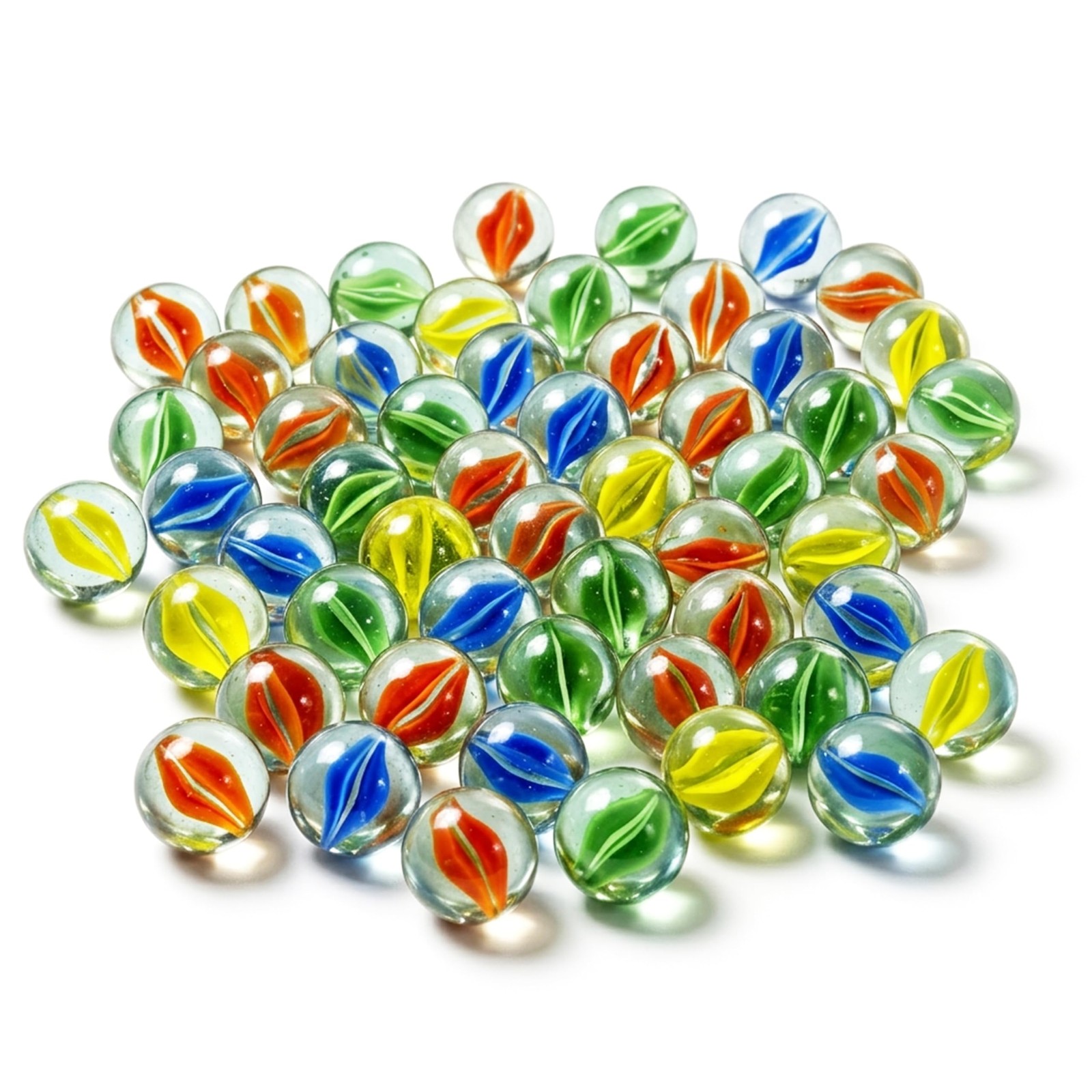 Marbles for Kids 40 Cat’s Eye Glass Balls, Uniform 16mm 0.63″ – Colorful Glas…
