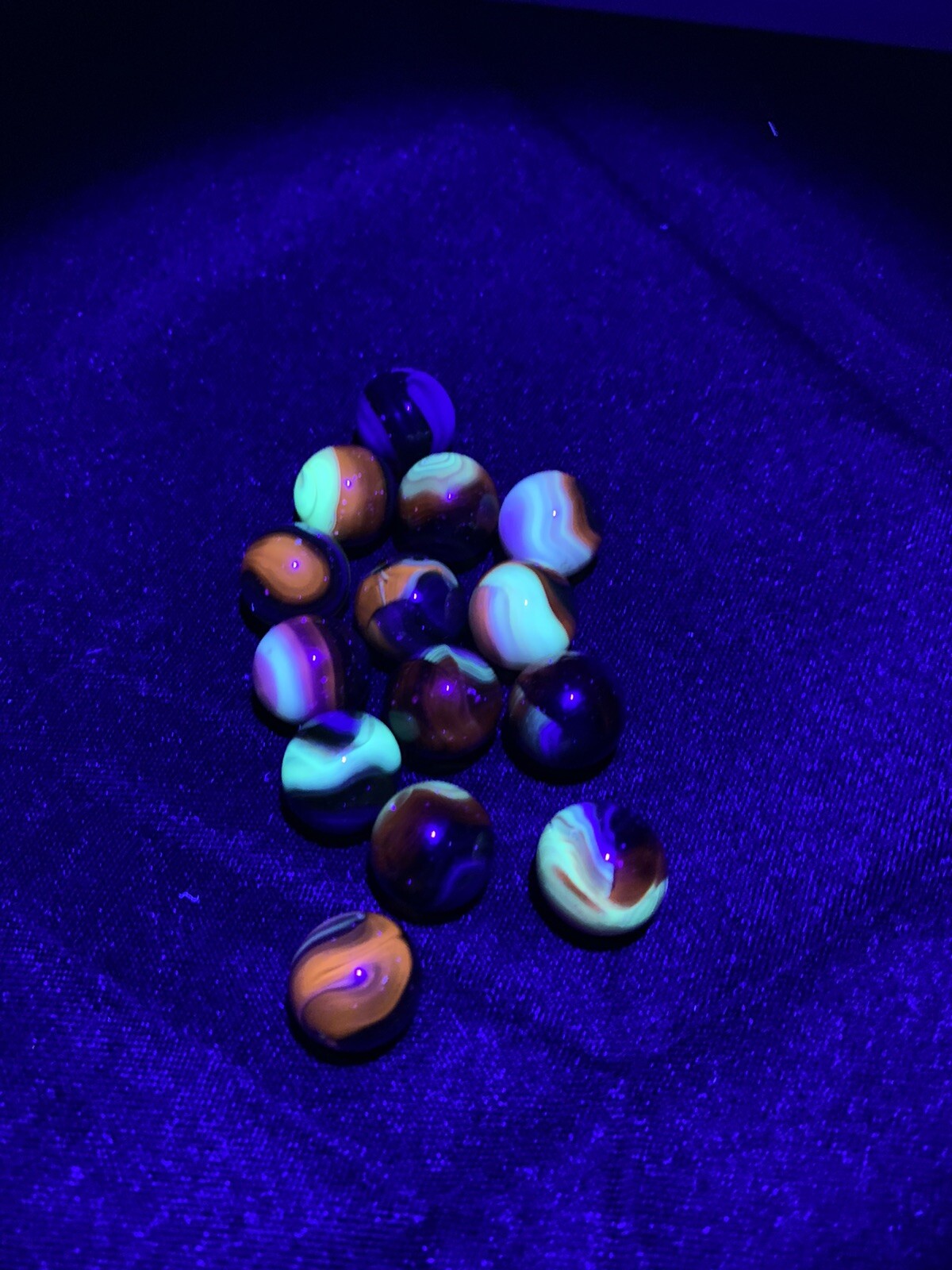 Lot of 10 Uranium/Cadmium Marbles 5/8