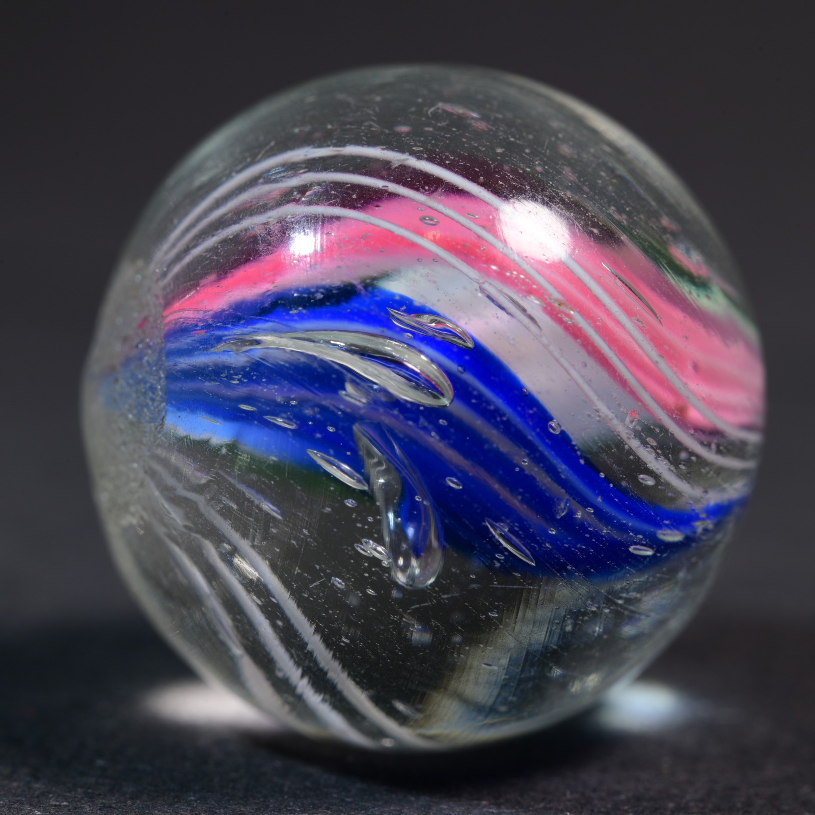 Divided Core German Handmade Antique Marble Classic Overlay Midsize 20mm 25/32”