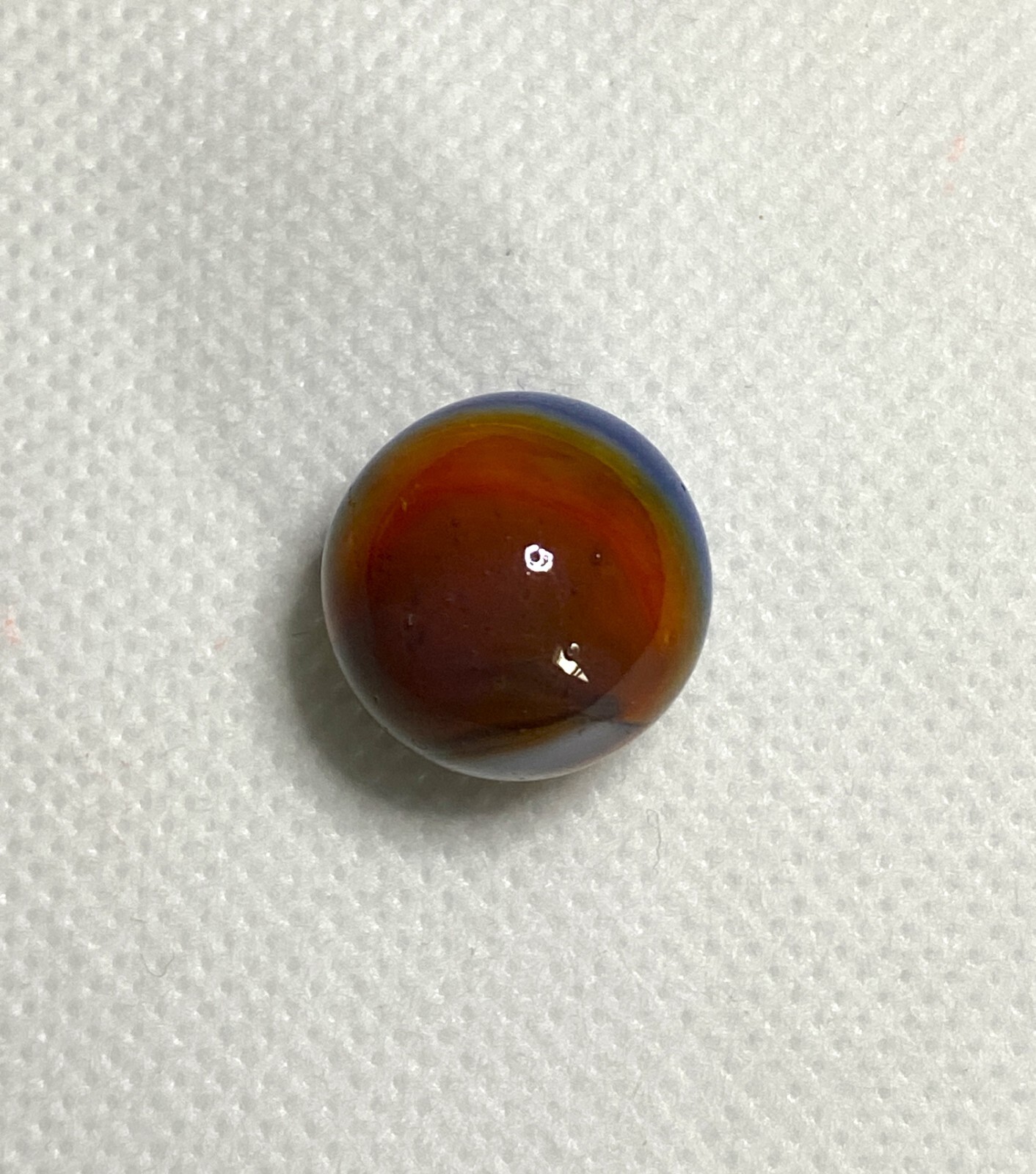 #2 PELTIER MARBLE HYBRID RAINBO BLENDED SPIDERMAN BURNT COLORS .66″ NM+/- MX121