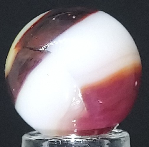Vintage Vitro “Black Lined All-Red” Marble 5/8 Inch Size Near-Mint Condition