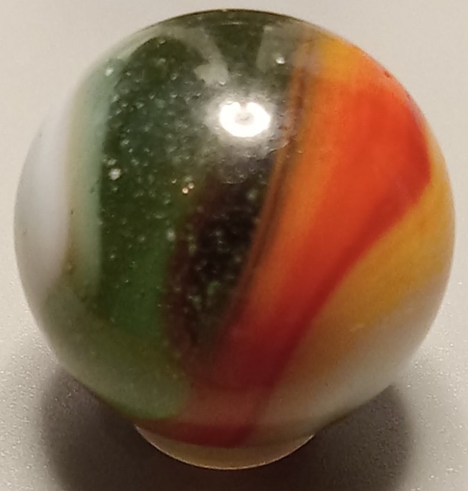 VINTAGE Vitro V Patch BRUSHED Marble Green Base .62 UV UNIQUE Wedding Cake White