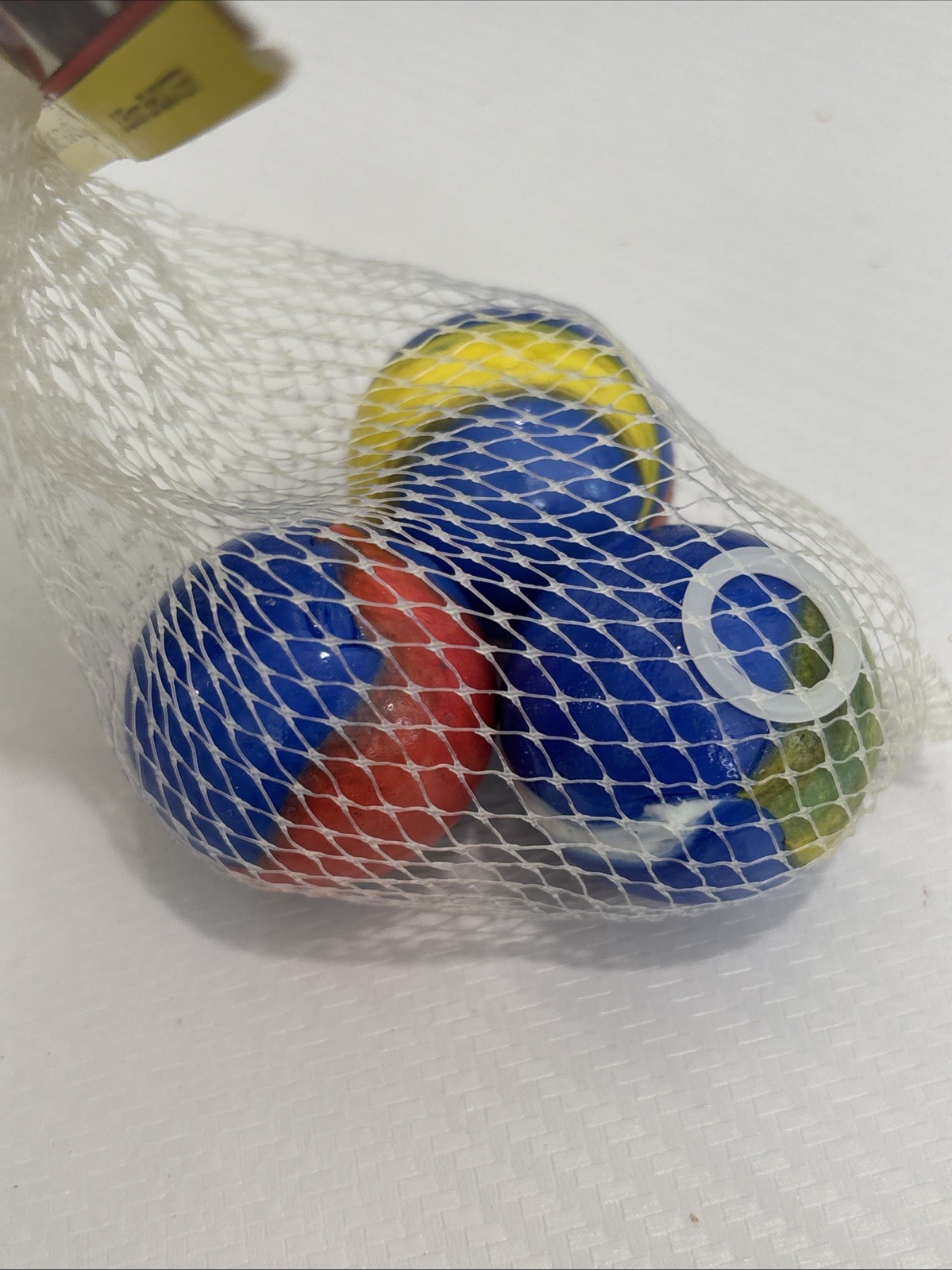 “BLUE DOLPHIN” VACOR MEGA MARBLES Vintage 1990s Net Bag 3- 35mm Shooters