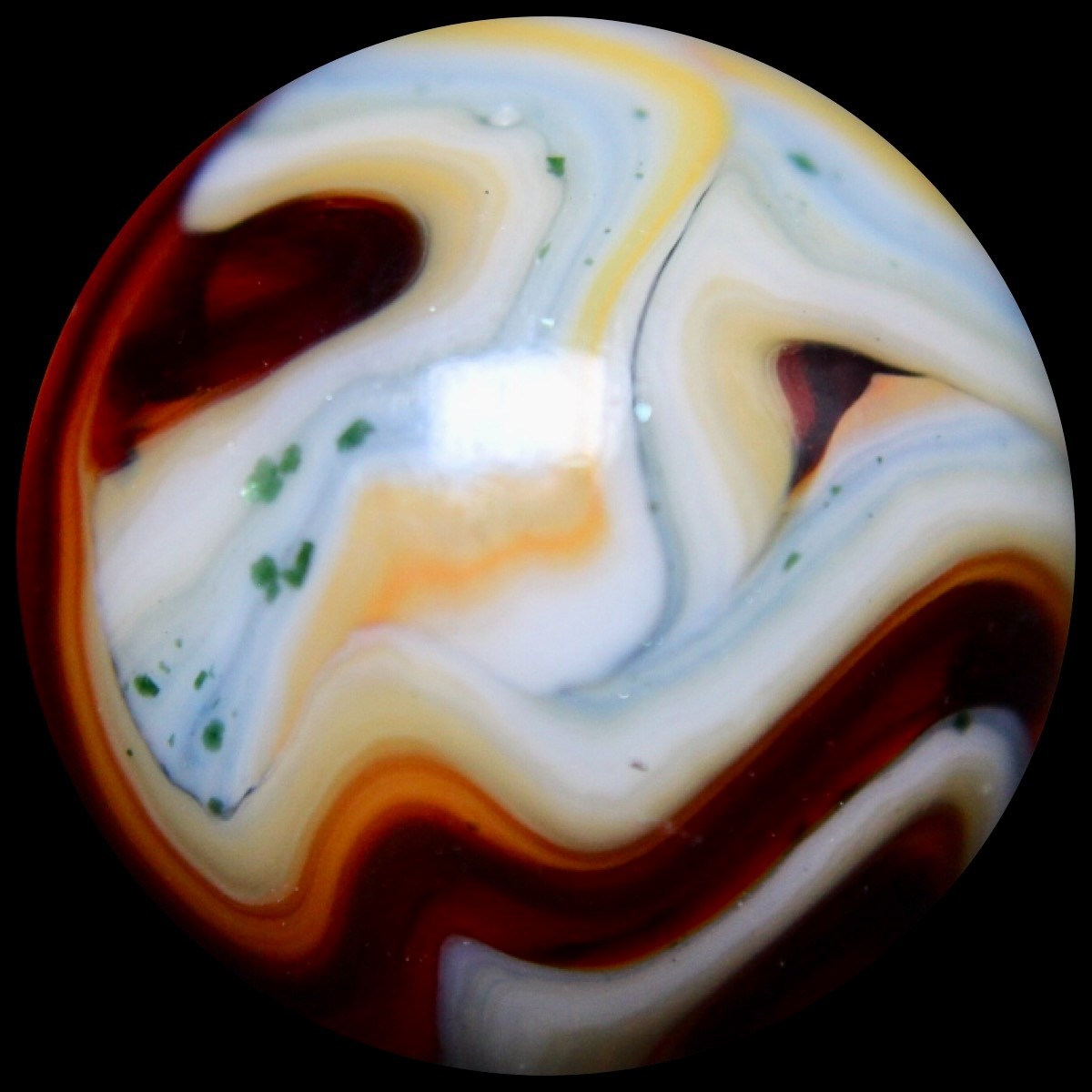 JABO Indian Summer Marble Collector Series: Tangerine Superman 0.760″