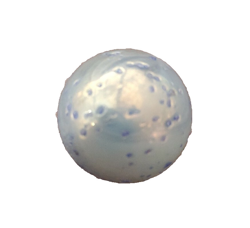 Vintage Blue Speckled Asteroid Marble – Iridescent Gloss – 3 cm