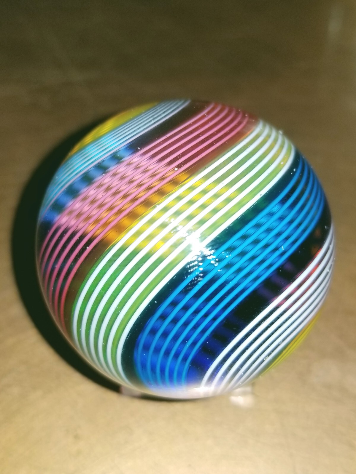 Handmade Glass Marble Hot House Glass Studios Fine Liner Translucent 1.70″