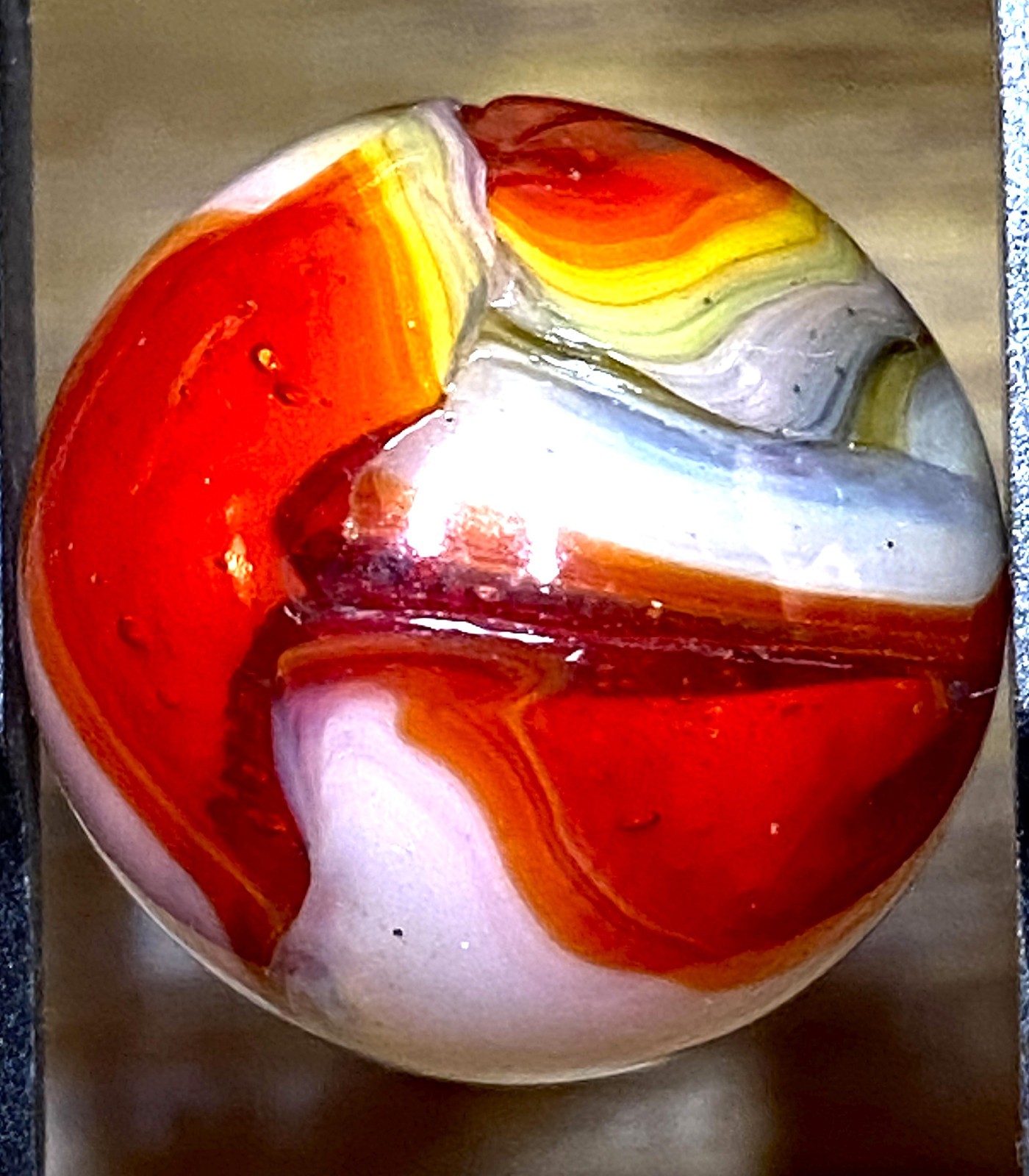 DAS/JABO CANDY APPLE JELLY RED SWIRLED SHOOTER .67″ BOX01/205