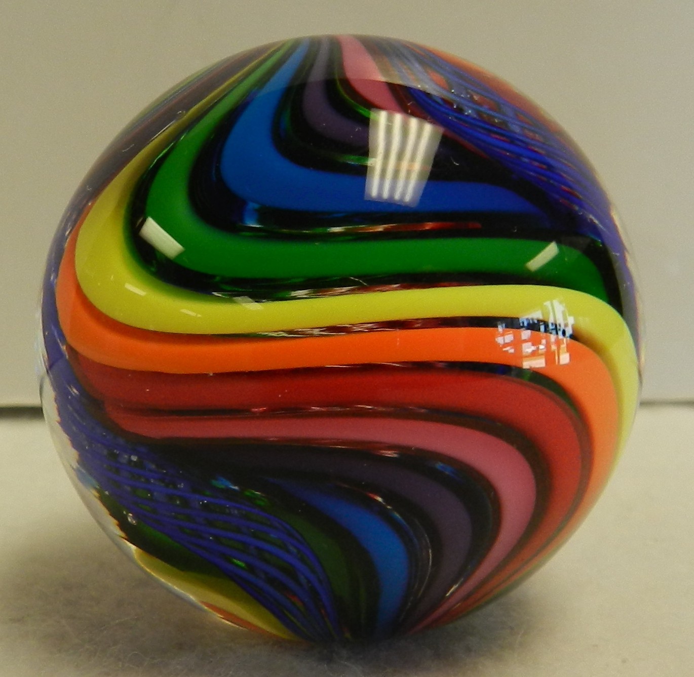 #19461m 1.74 Inches Very Nice Bright Eddie Seese Handmade Contemporary Marble