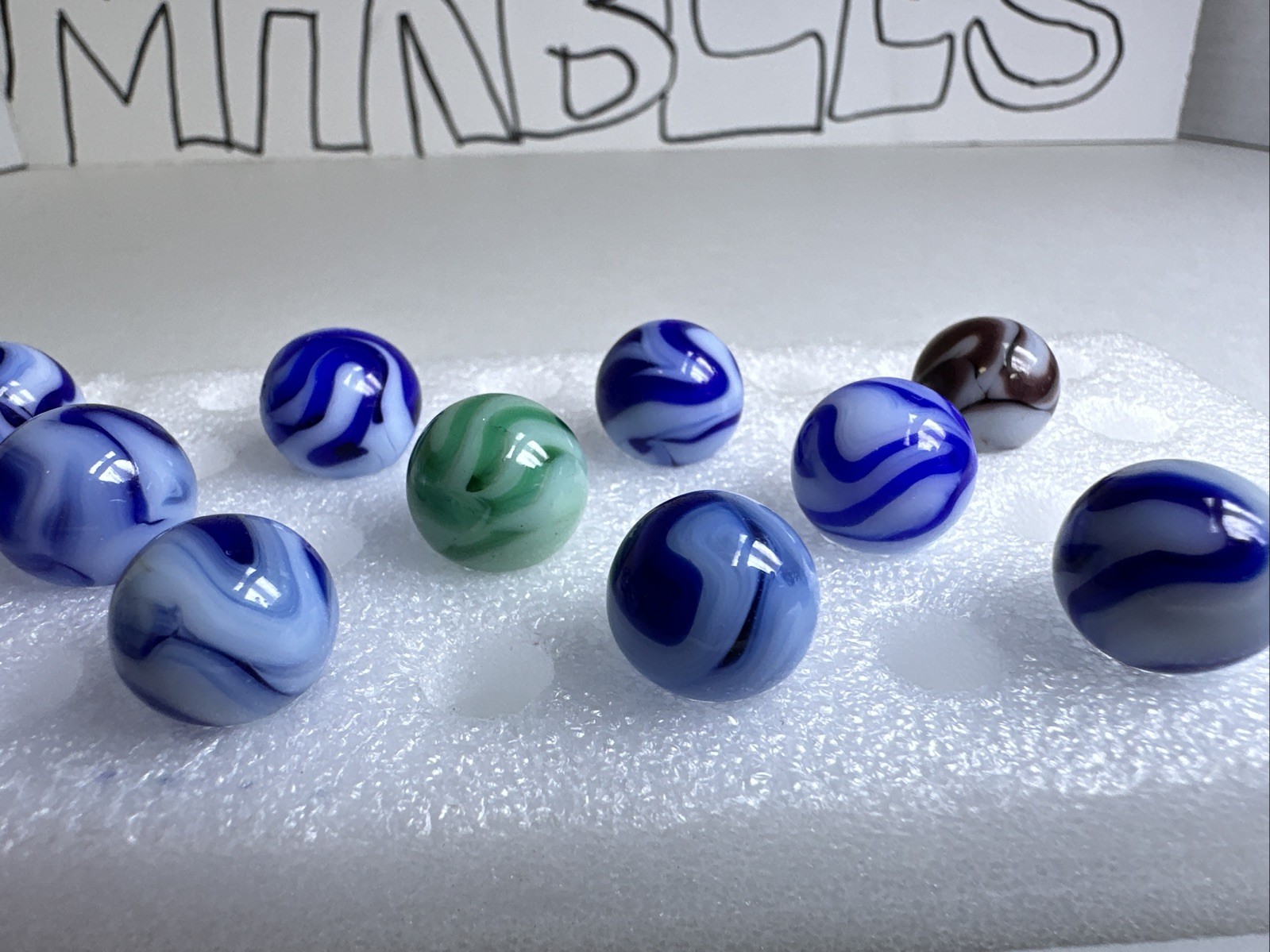 285 Lot of 12 Ravenswood Swirl Vintage Marbles! Awesome Lot