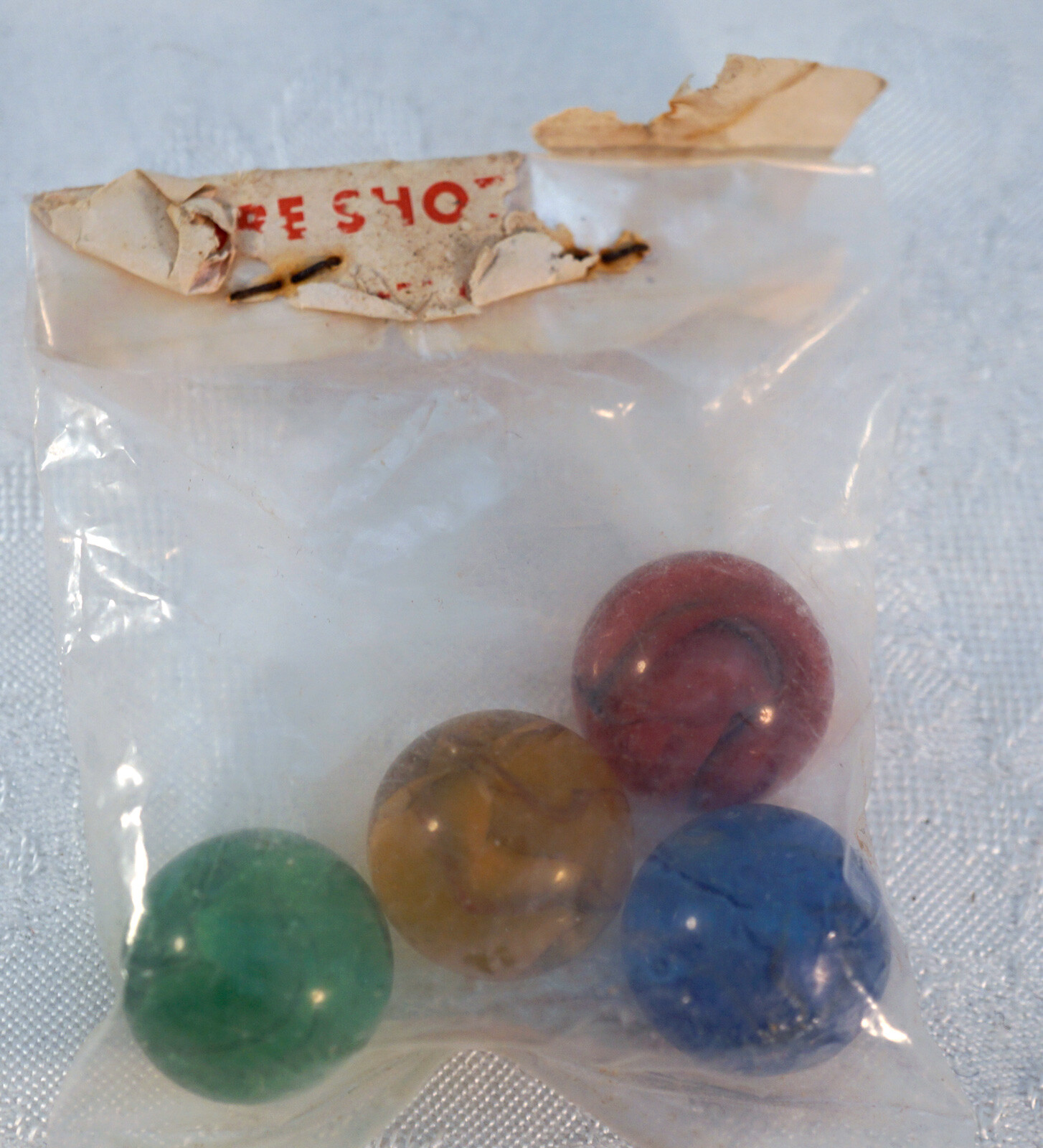 Marbles in Unopened Bag Sure Shot 4 Shooter Size American Made Cats Eyes