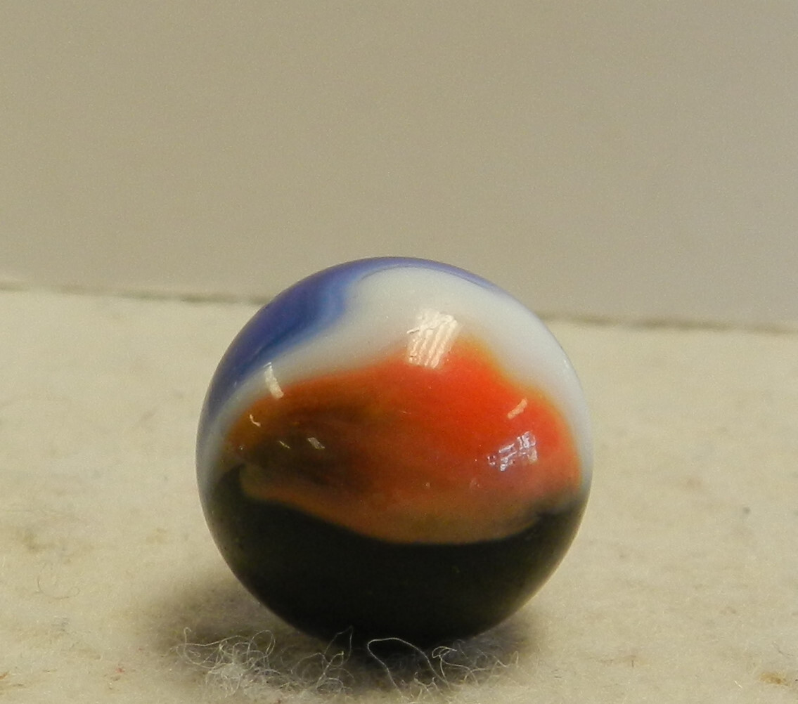 #15270m Vintage Peltier Glass Swirl Marble .66 Inches *Near Mint*