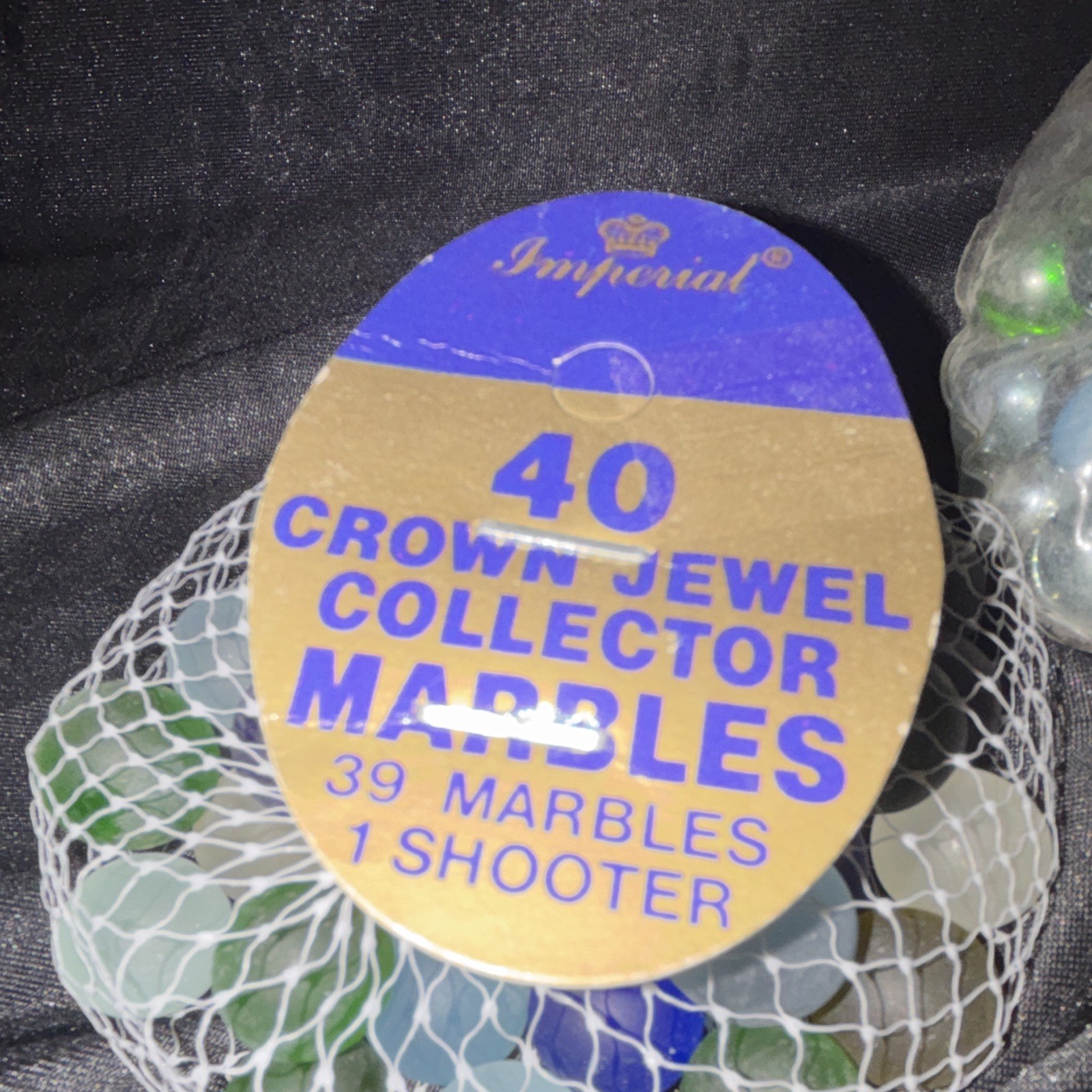 Vintage 90s Imperial Toy Corp Crown Jewel Collector Marbles Lot (3 Mesh Bags)