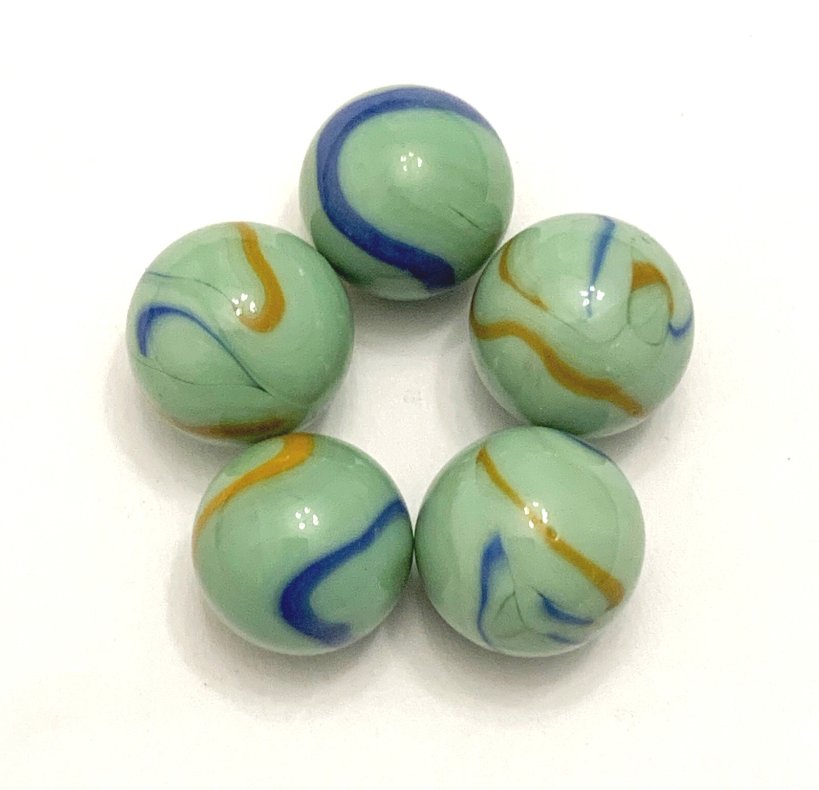 16mm “Monet” Early Edition Glass Player Mega Marbles Pk 5 Vacor 2006-11 Retired!
