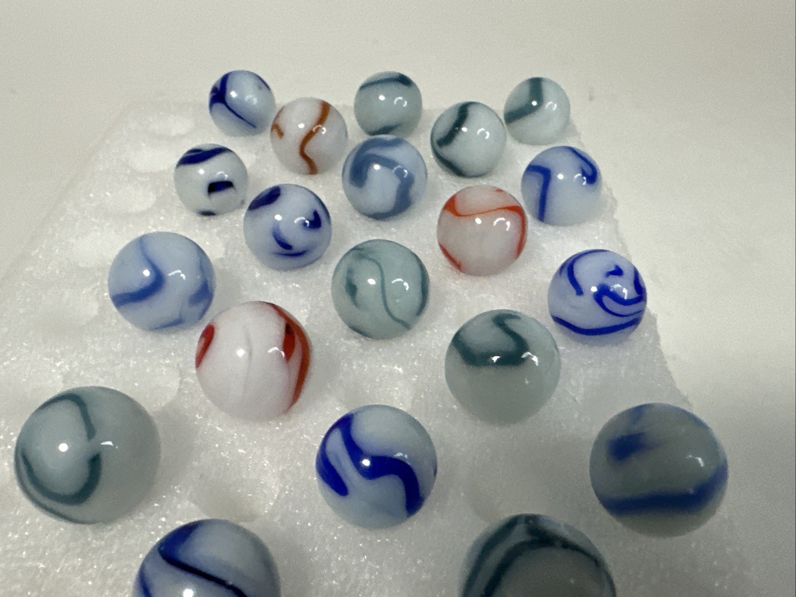 118 Lot Of 25 Vintage Alley Agate Swirls!