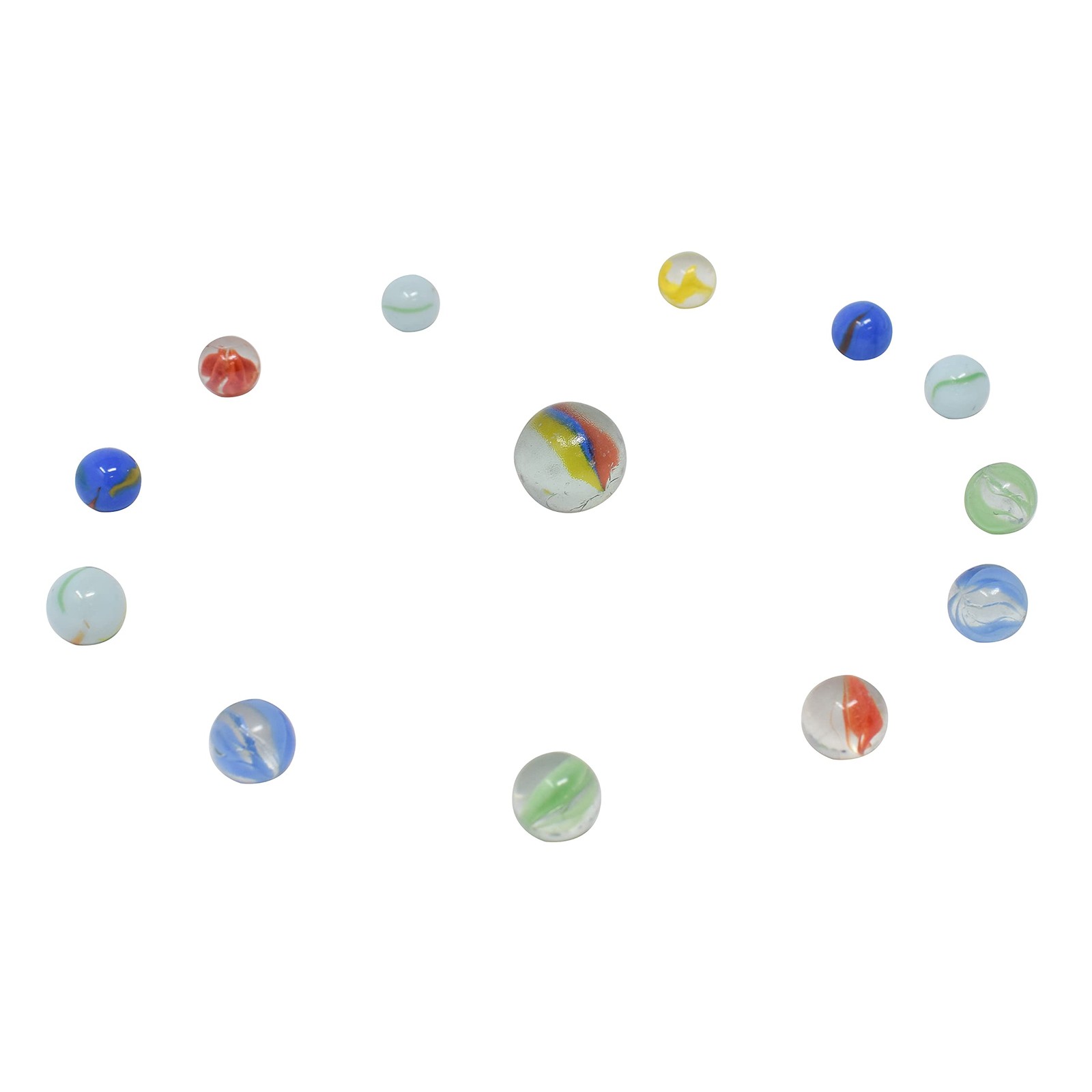 TOYMENDOUS 50 Piece Marbles – Colorful Glass Marble for Kids Games | 49 Player M
