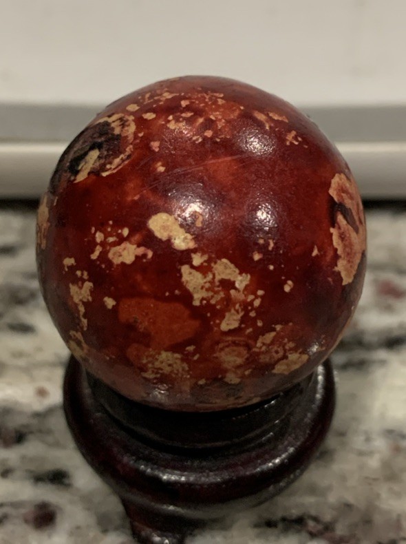 Rare Antique Red Bennington Handmade German Marble 25mm /.64