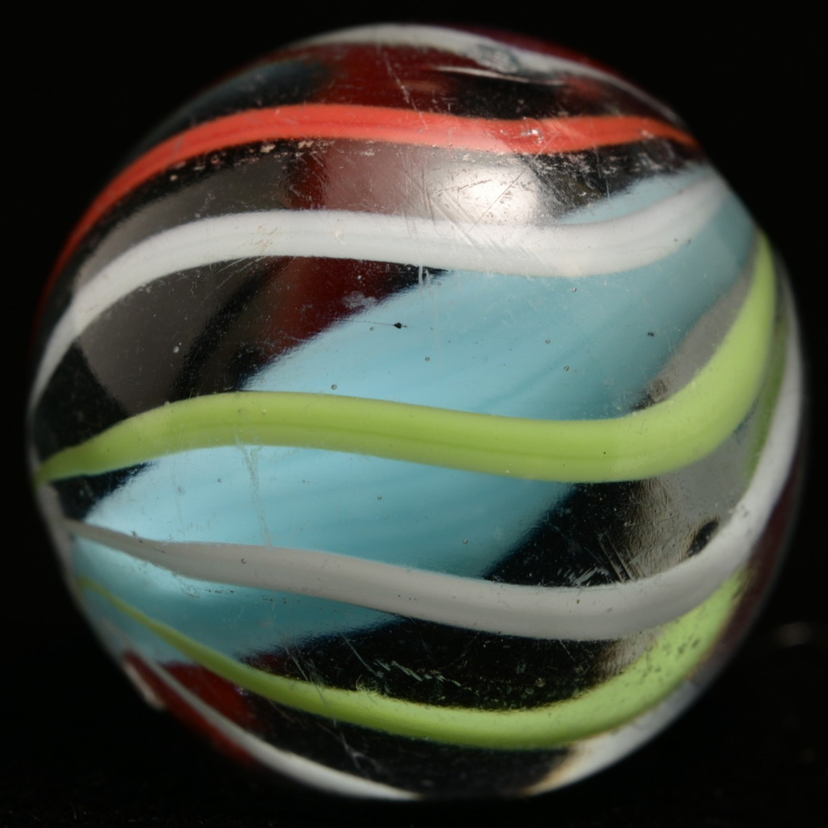 Baby Blue Solid Core German Handmade Antique Marble Crisp & Clear 18mm 11/16”