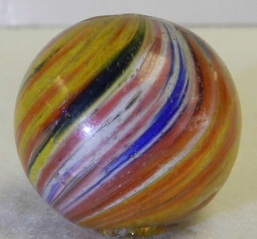 #20647m Nice High Grade Vintage German Handmade Onionskin Shooter Marble .99 In